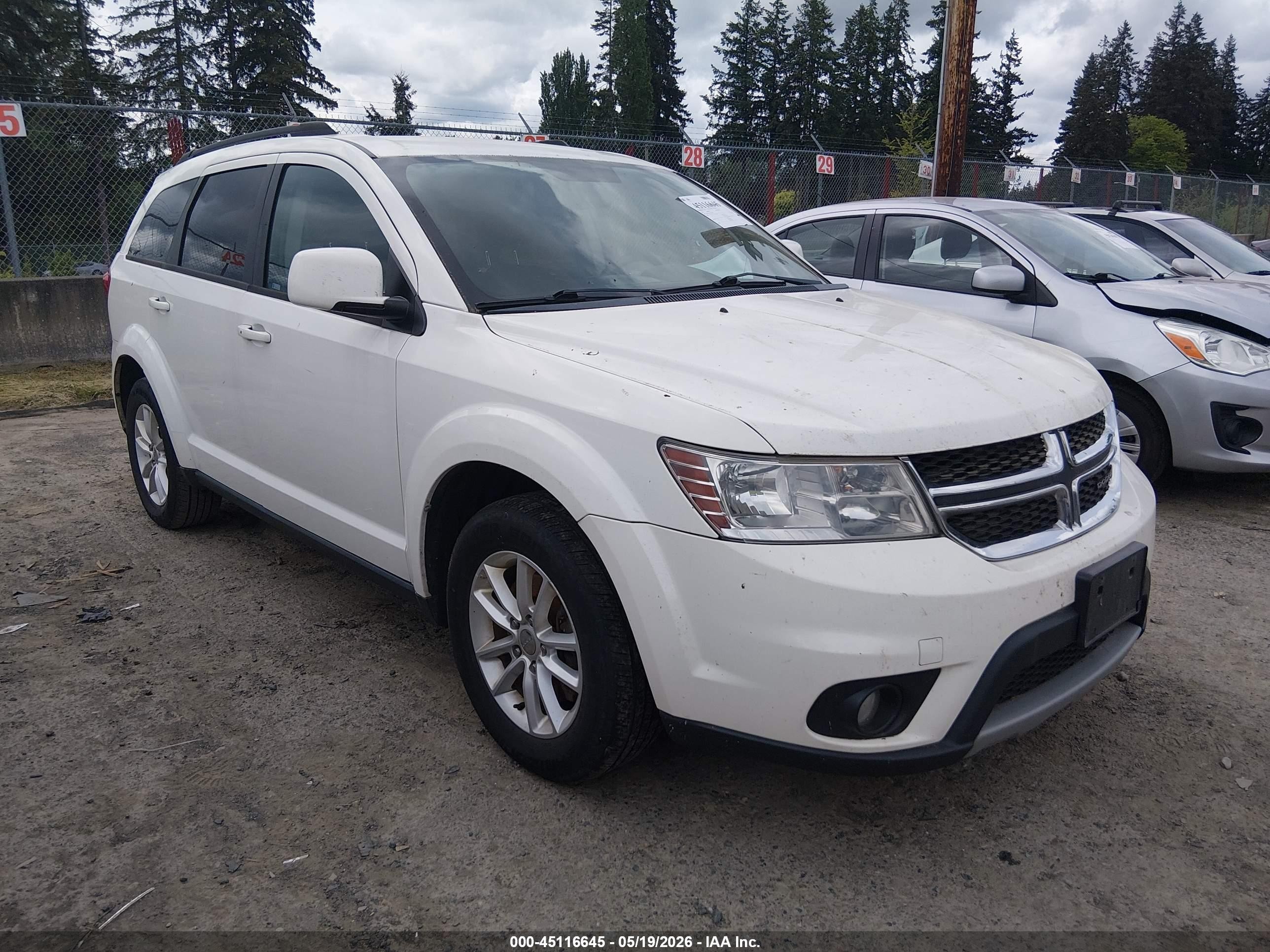 2016 Dodge Journey Sxt White vin: 3C4PDCBG3GT231809