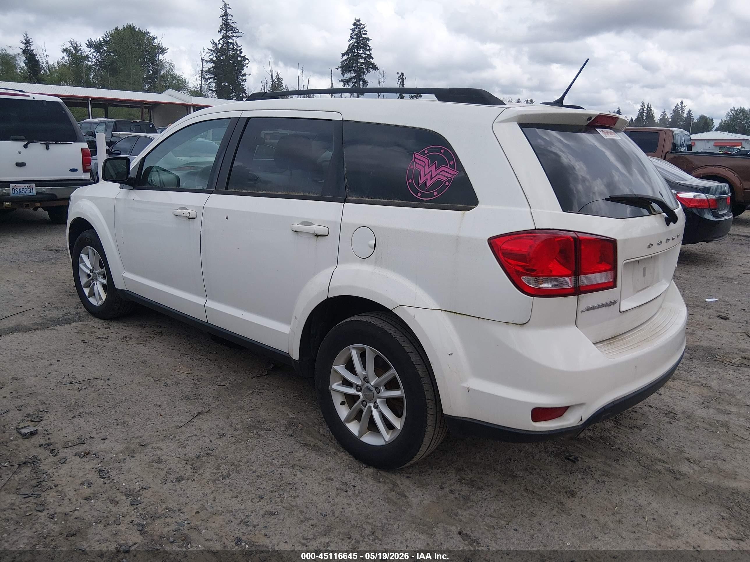 2016 Dodge Journey Sxt White vin: 3C4PDCBG3GT231809