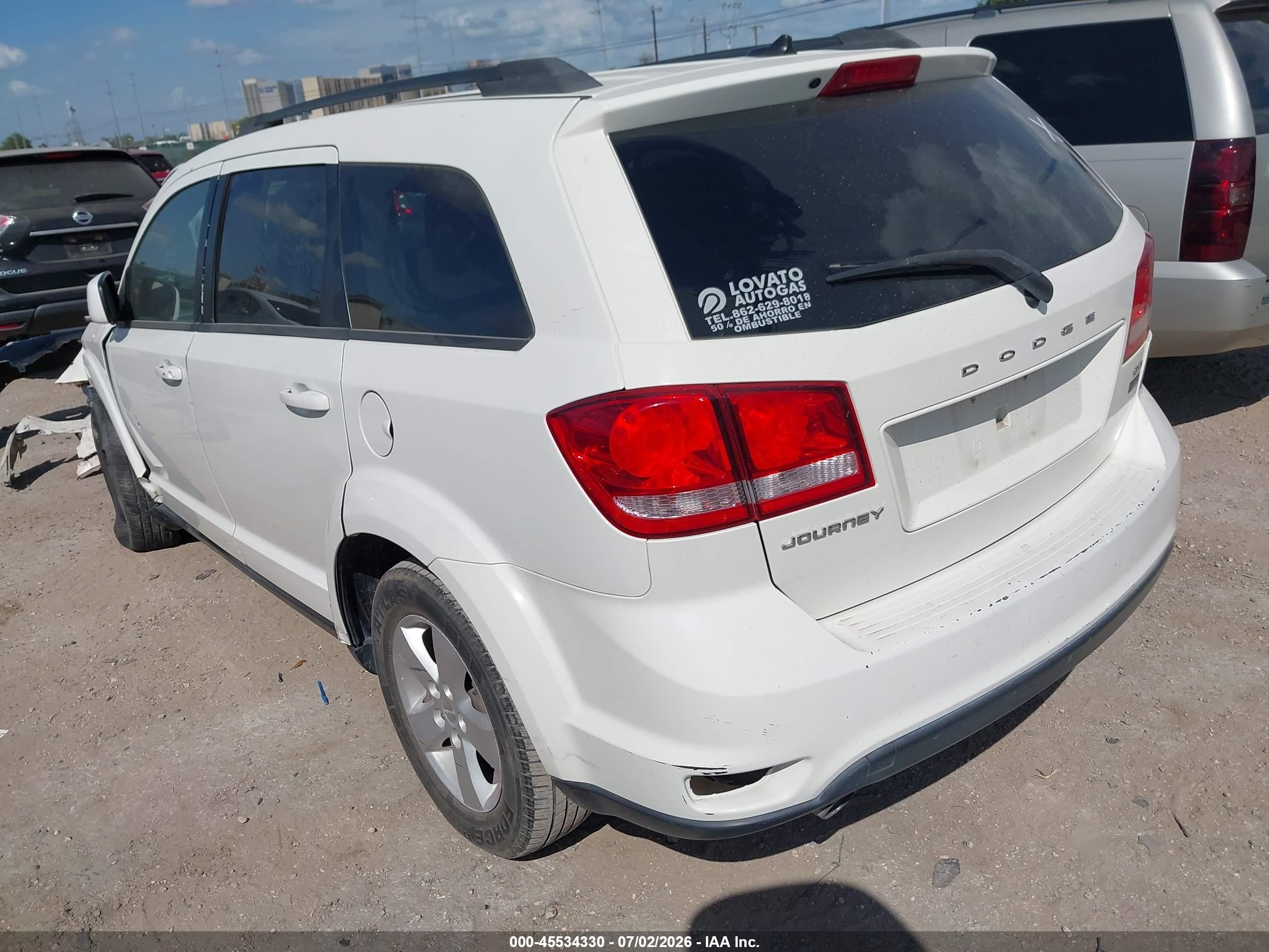 2012 Dodge Journey Sxt White vin: 3C4PDCBG4CT364072