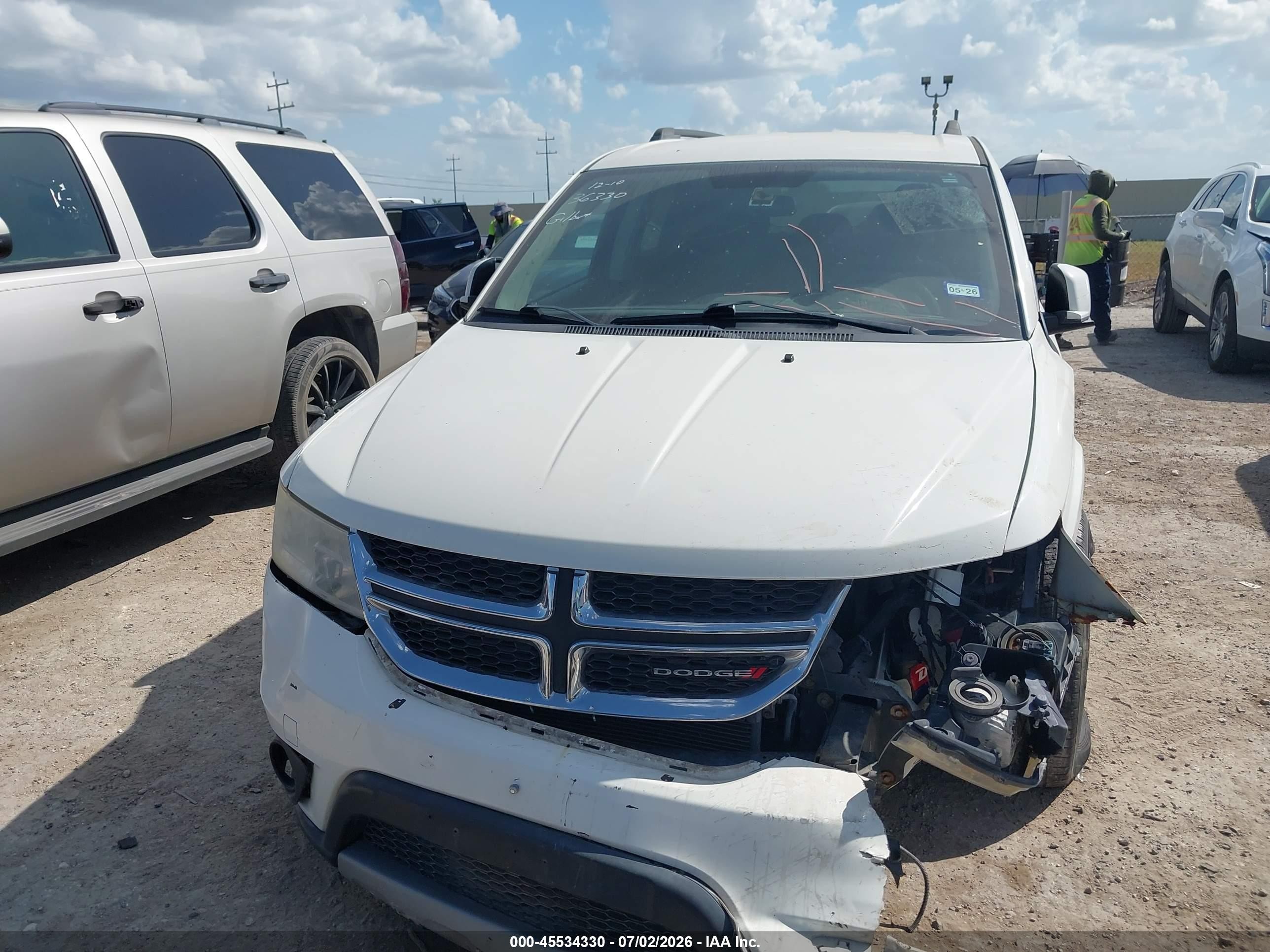 2012 Dodge Journey Sxt White vin: 3C4PDCBG4CT364072