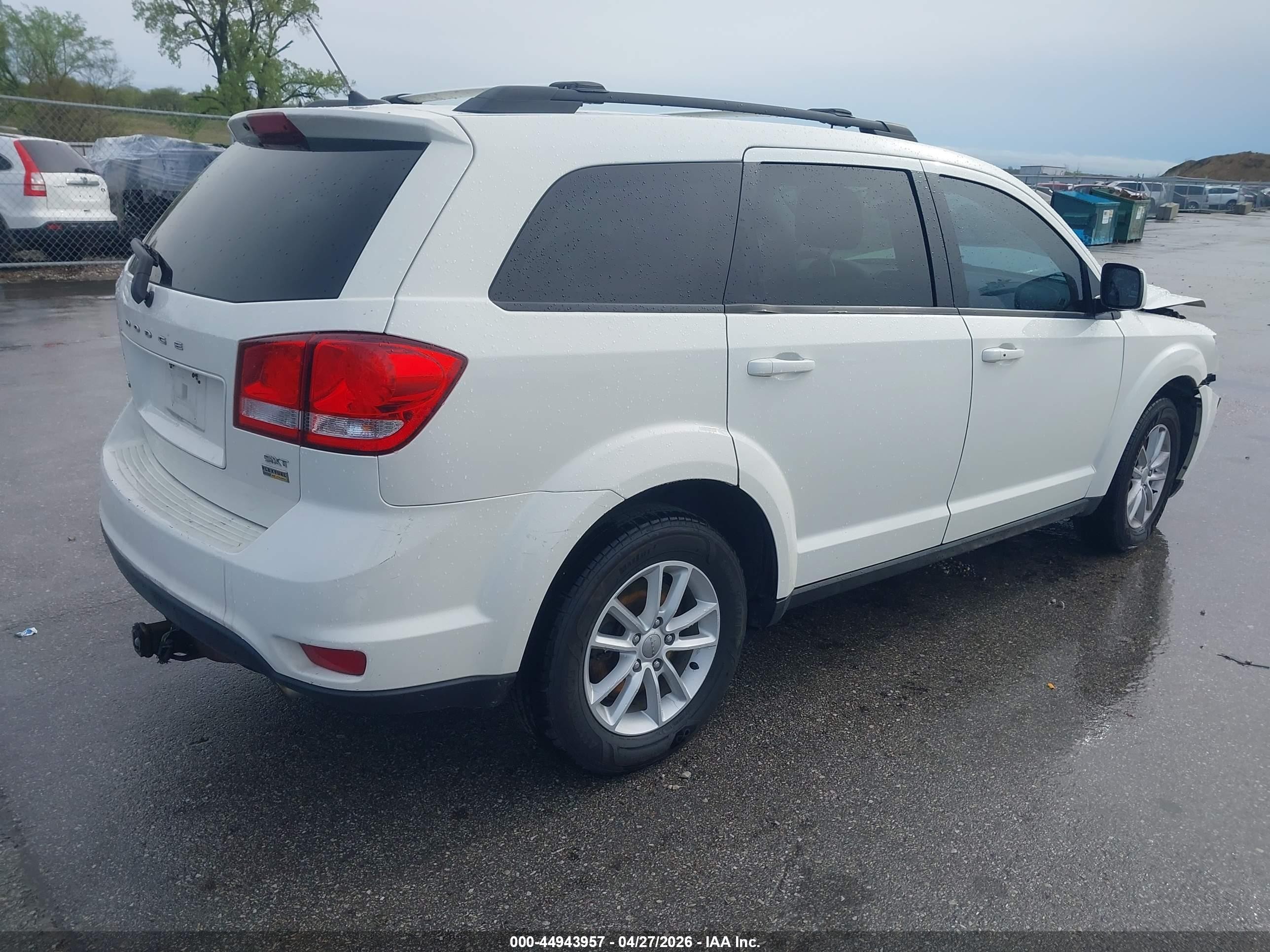 2013 Dodge Journey Sxt White vin: 3C4PDCBG4DT546677