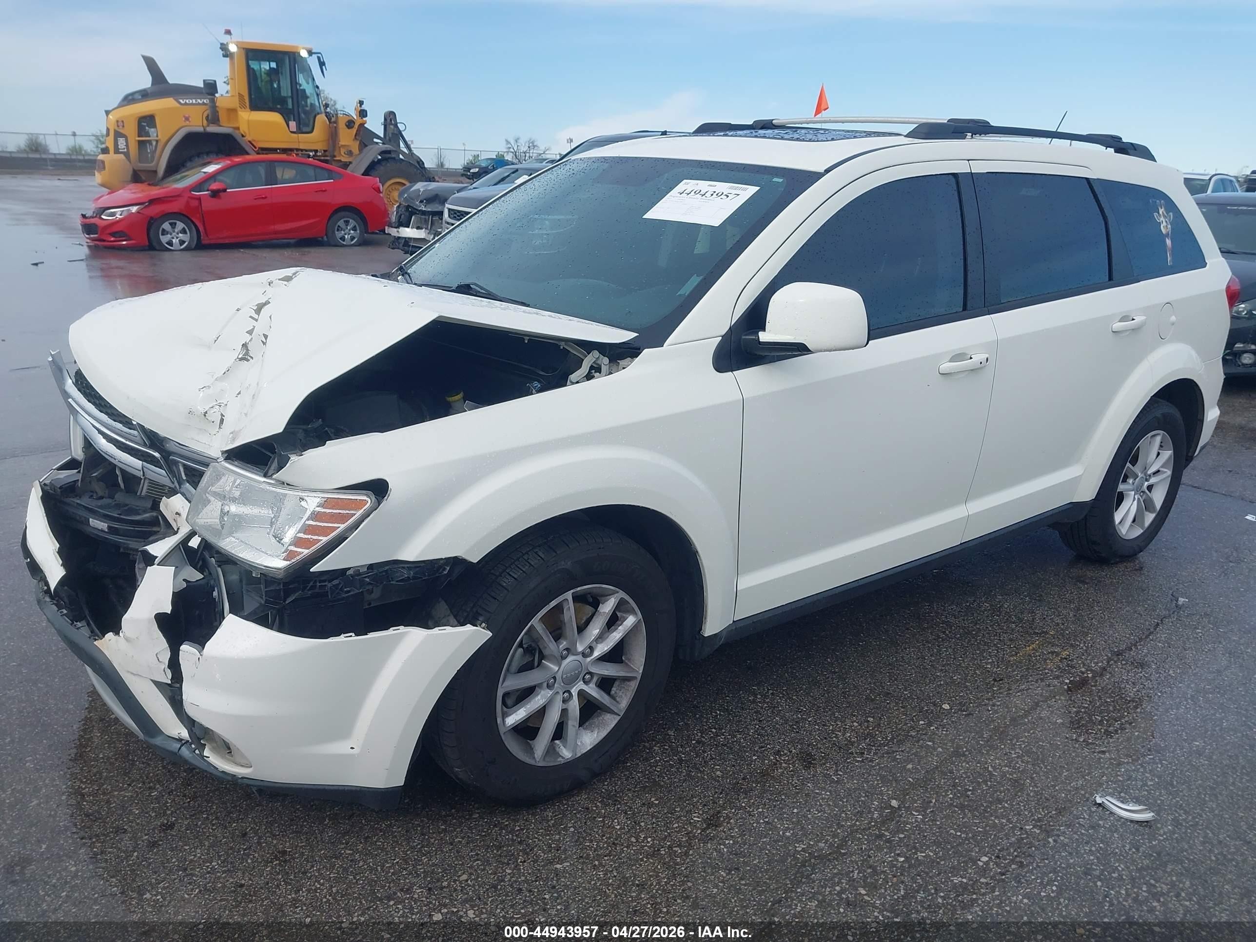 2013 Dodge Journey Sxt White vin: 3C4PDCBG4DT546677