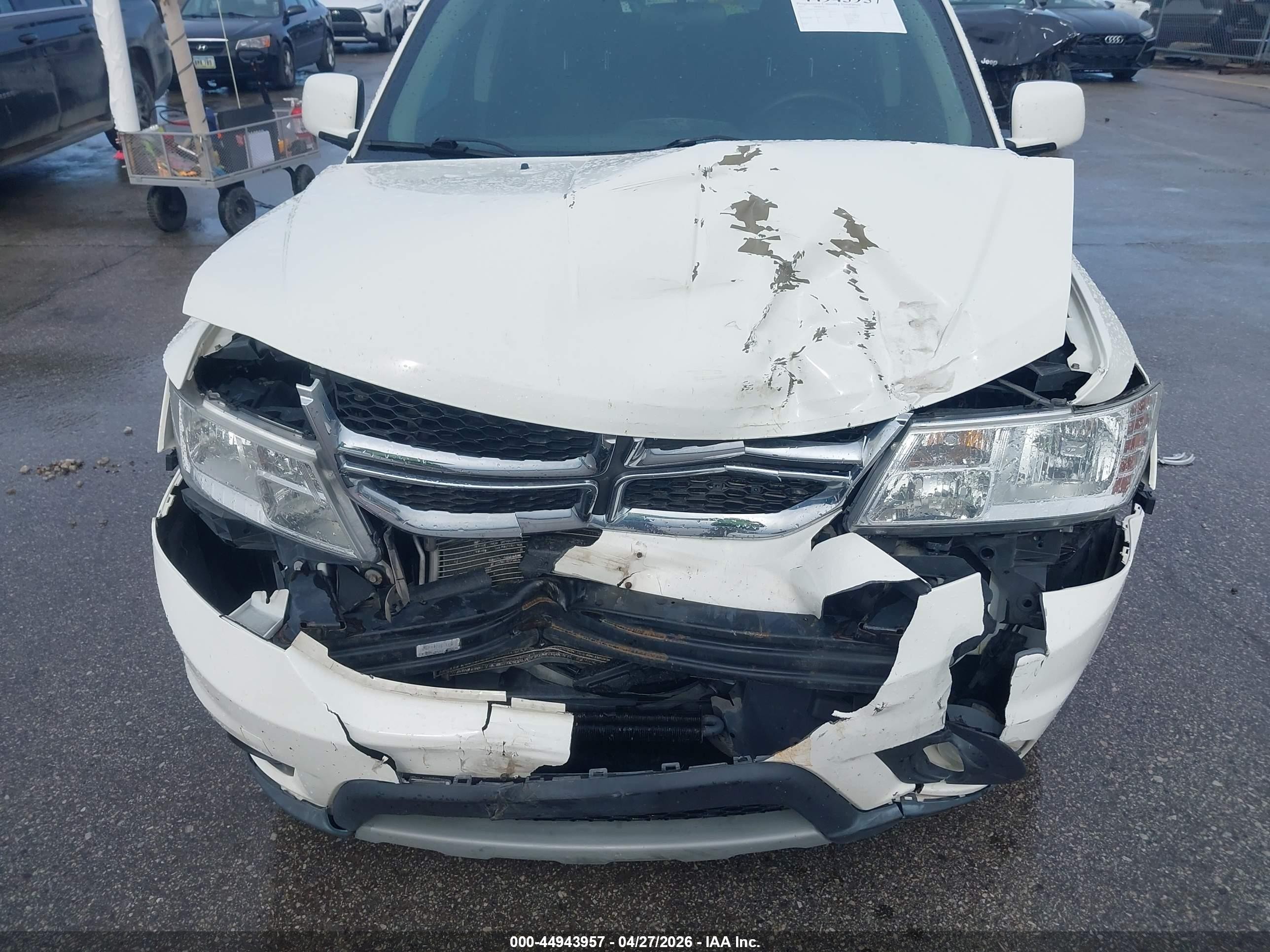 2013 Dodge Journey Sxt White vin: 3C4PDCBG4DT546677