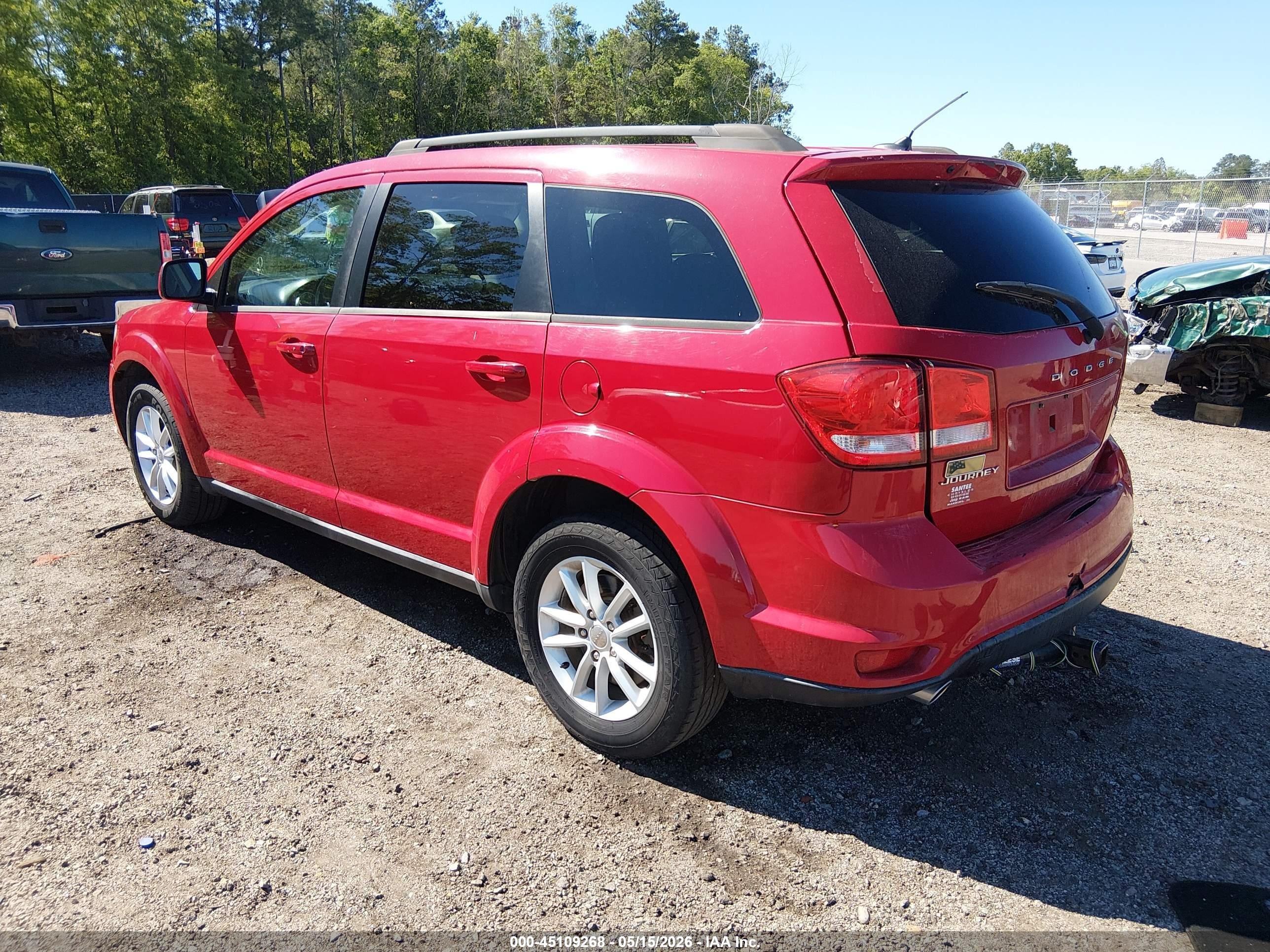 2013 Dodge Journey Sxt Red vin: 3C4PDCBG4DT546954