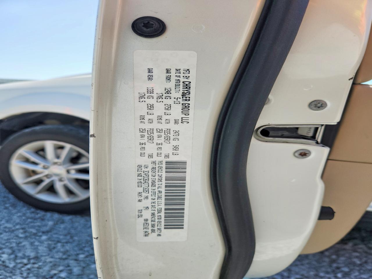 2013 Dodge Journey Sxt White vin: 3C4PDCBG4DT716357