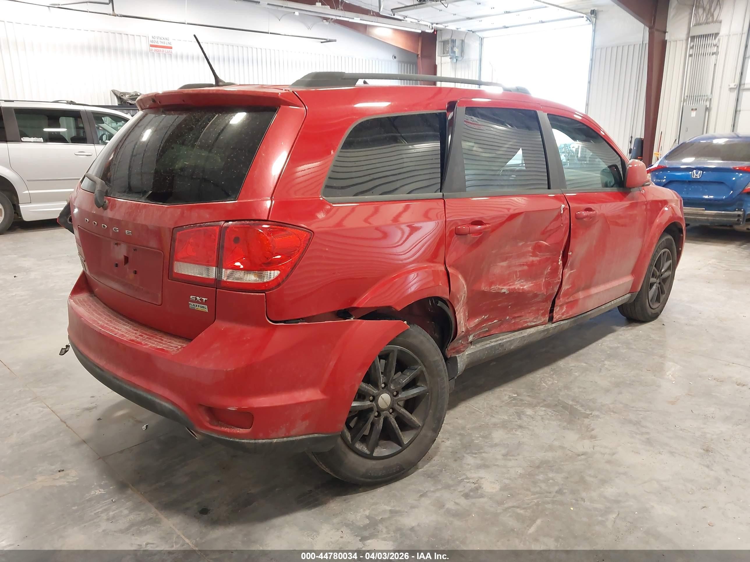 2014 Dodge Journey Sxt Red vin: 3C4PDCBG4ET161654