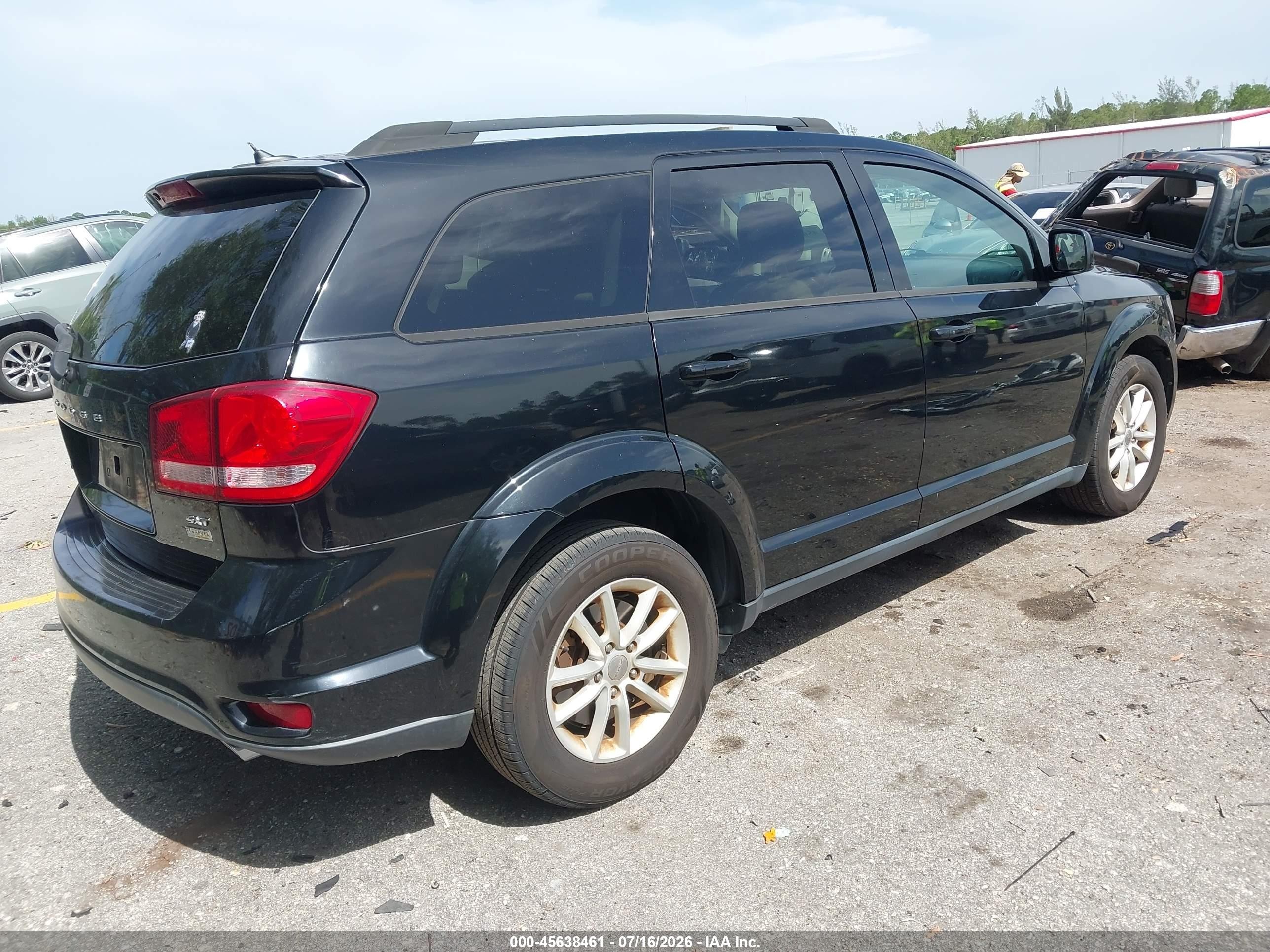 2015 Dodge Journey Sxt Черный vin: 3C4PDCBG4FT649326
