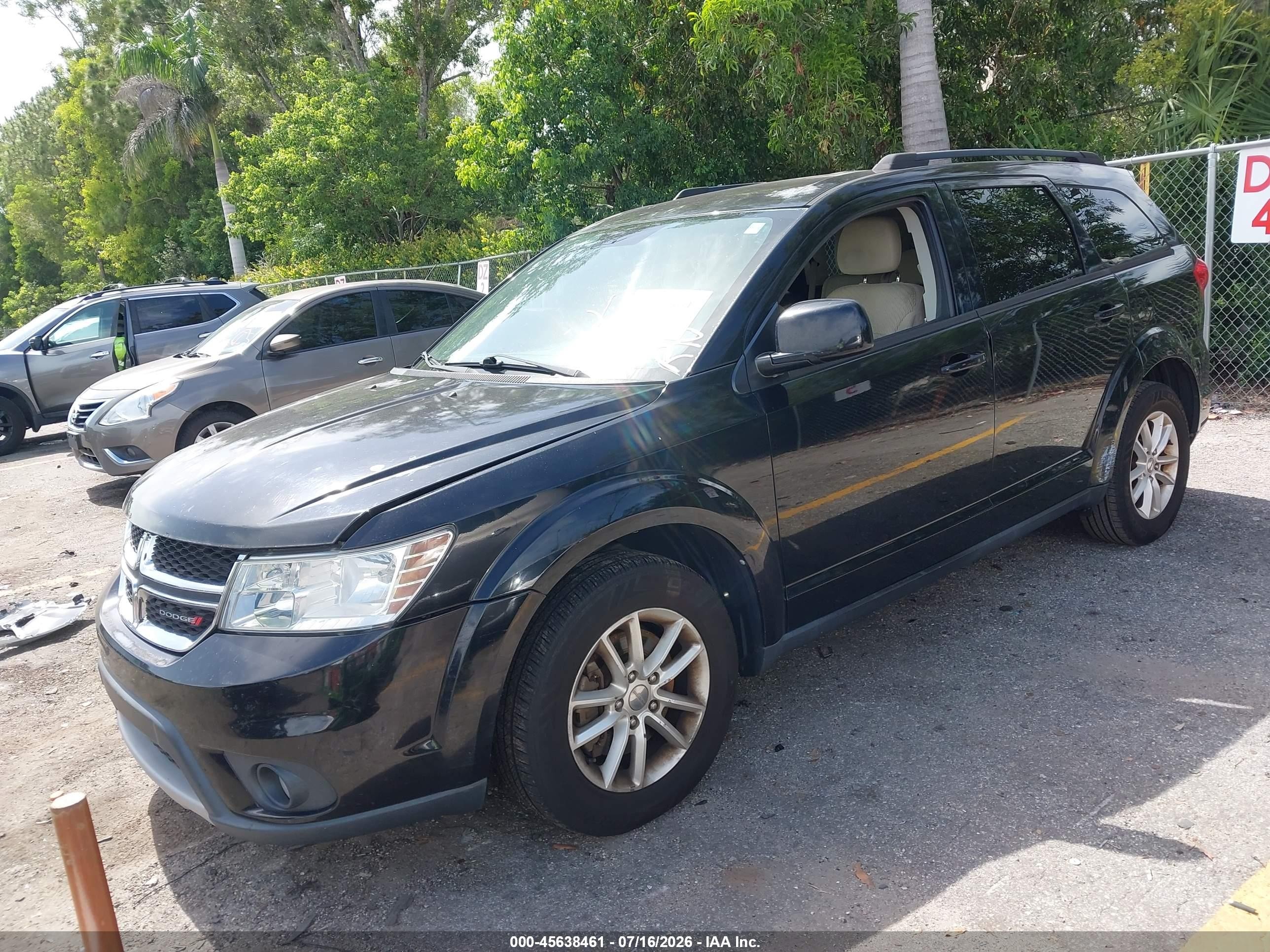 2015 Dodge Journey Sxt Черный vin: 3C4PDCBG4FT649326