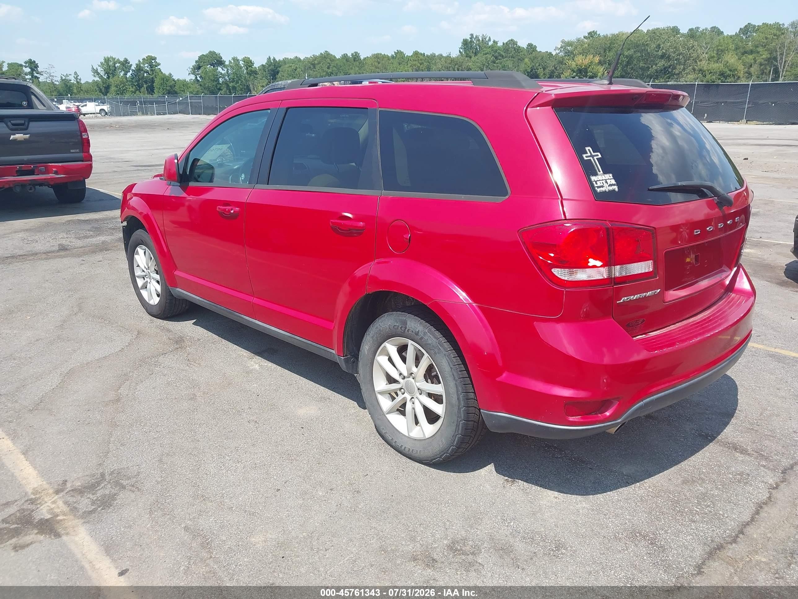 2014 Dodge Journey Sxt Red vin: 3C4PDCBG5ET142823