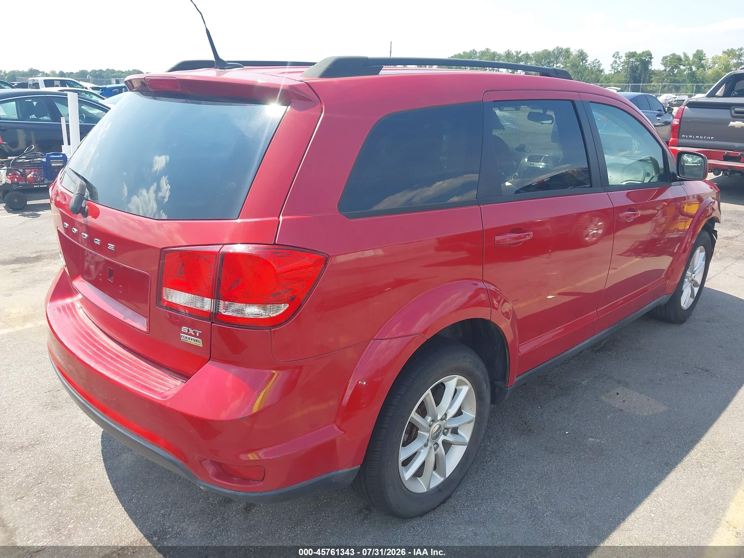 2014 Dodge Journey Sxt Red vin: 3C4PDCBG5ET142823