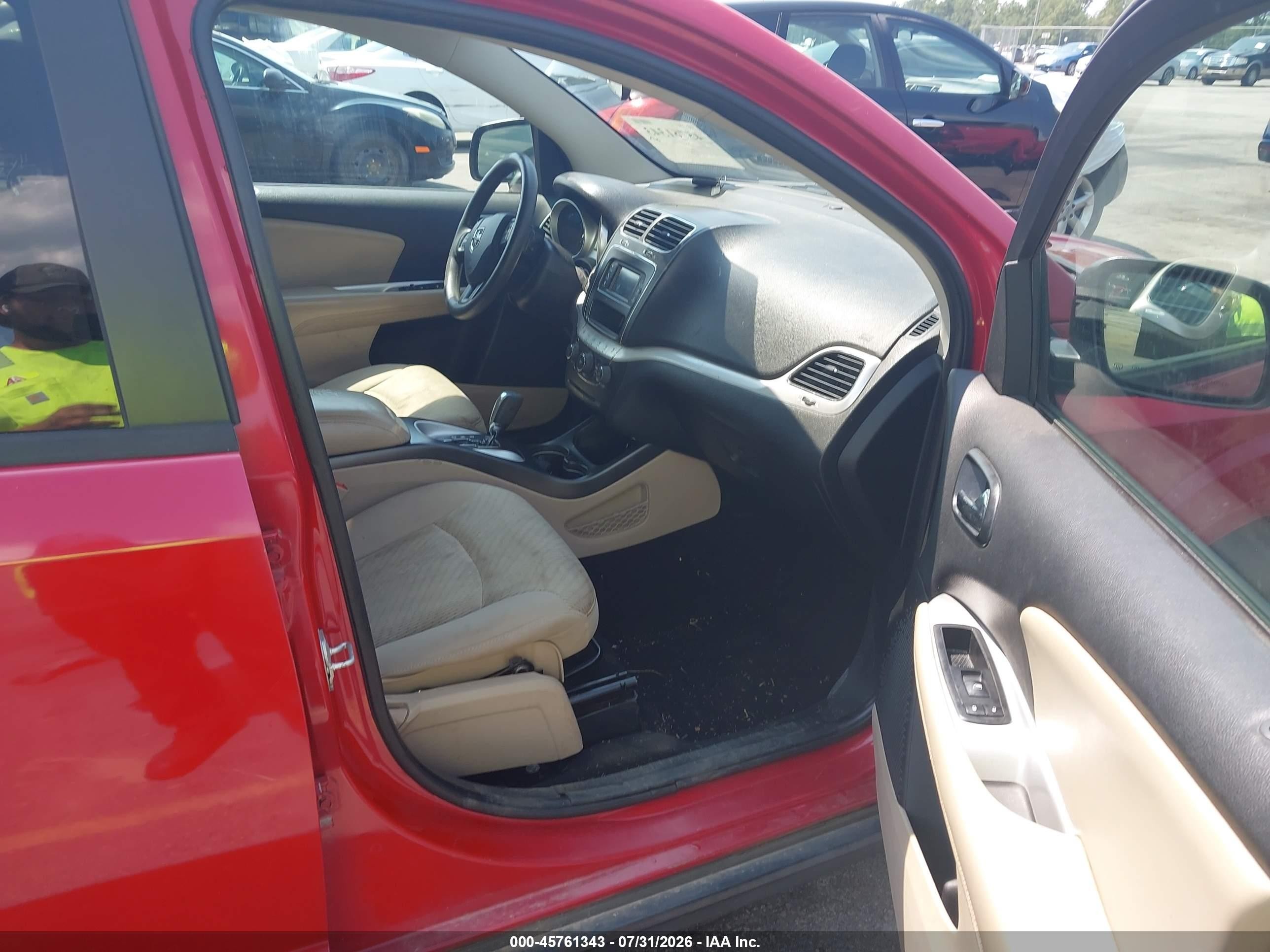 2014 Dodge Journey Sxt Red vin: 3C4PDCBG5ET142823