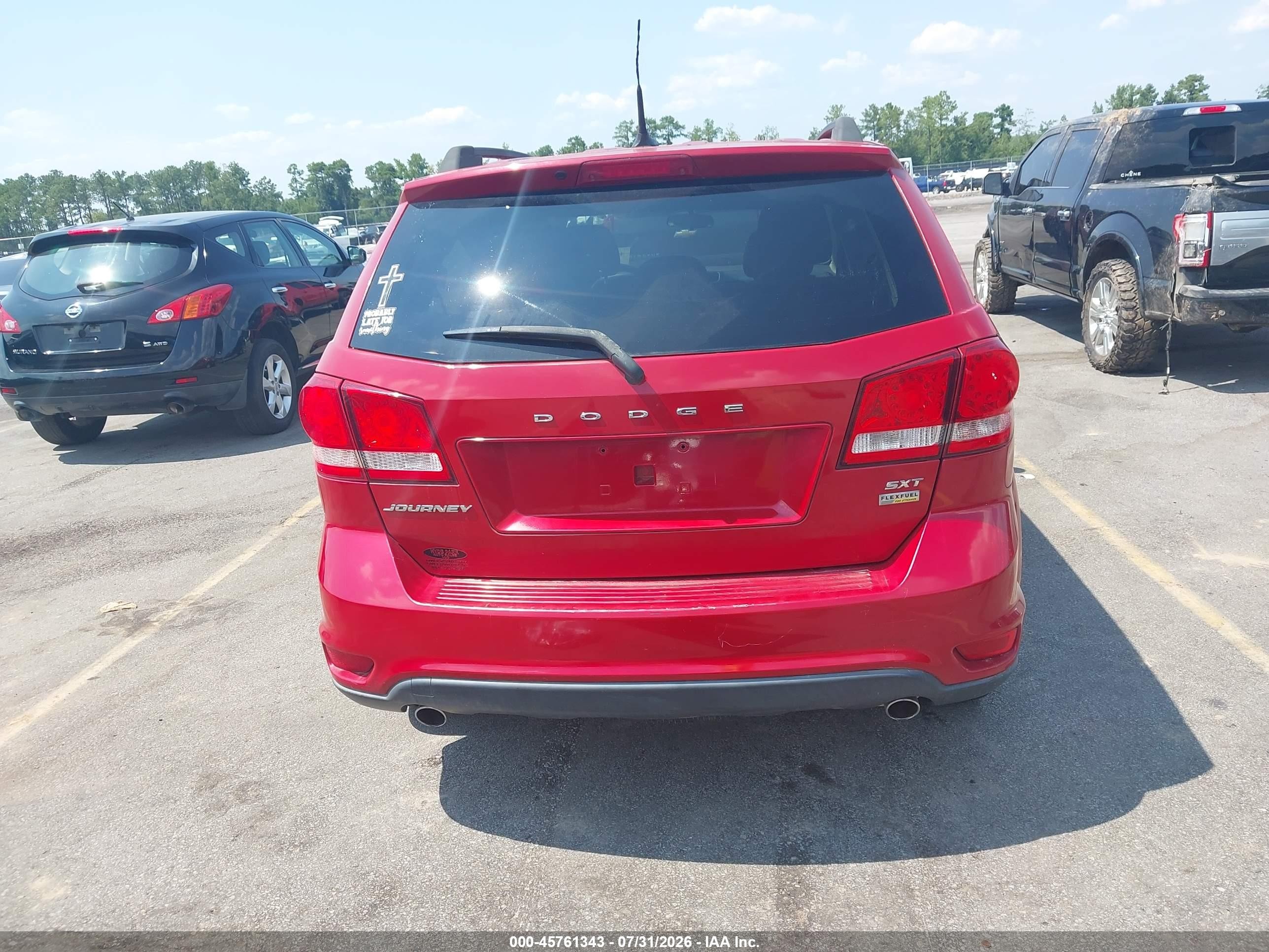 2014 Dodge Journey Sxt Red vin: 3C4PDCBG5ET142823