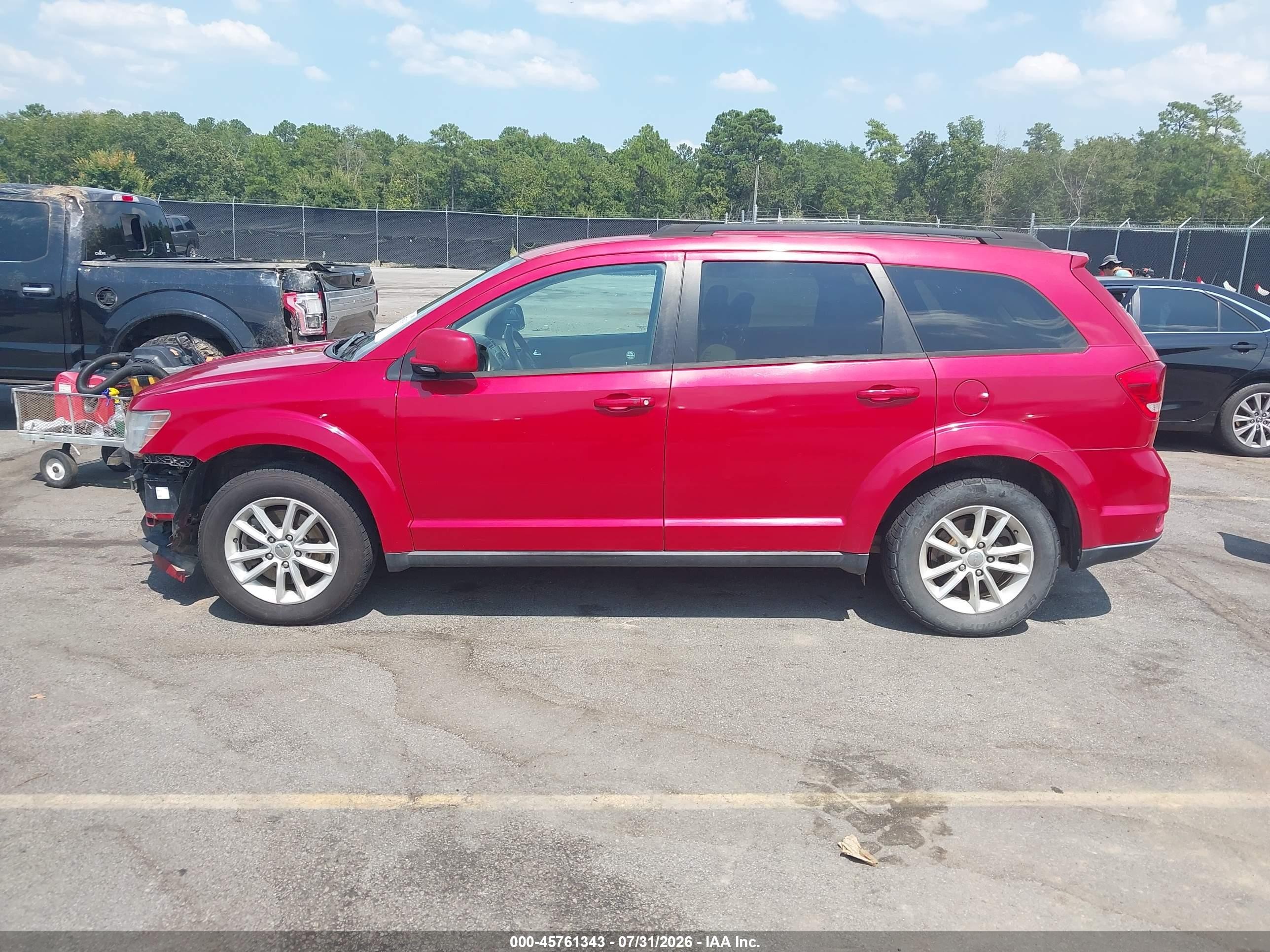 2014 Dodge Journey Sxt Red vin: 3C4PDCBG5ET142823