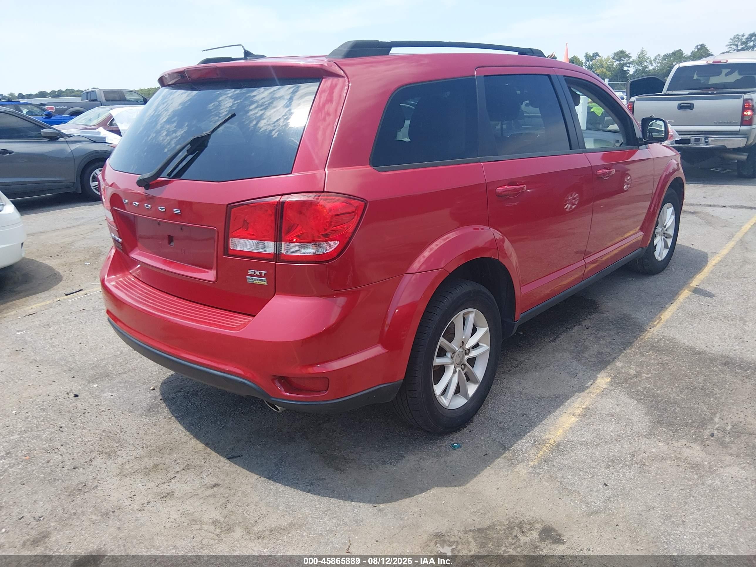 2014 Dodge Journey Sxt Red vin: 3C4PDCBG5ET178396