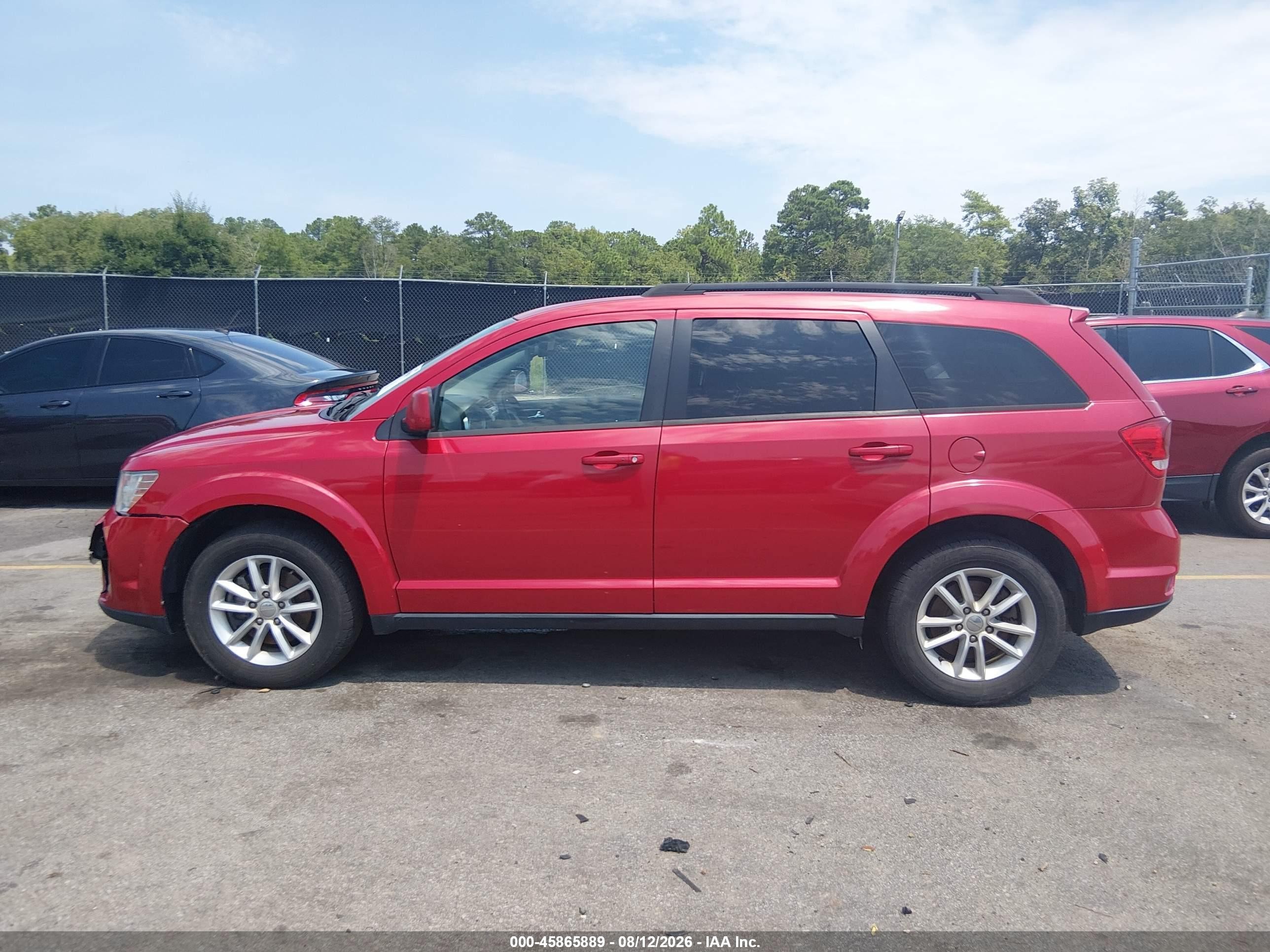 2014 Dodge Journey Sxt Red vin: 3C4PDCBG5ET178396