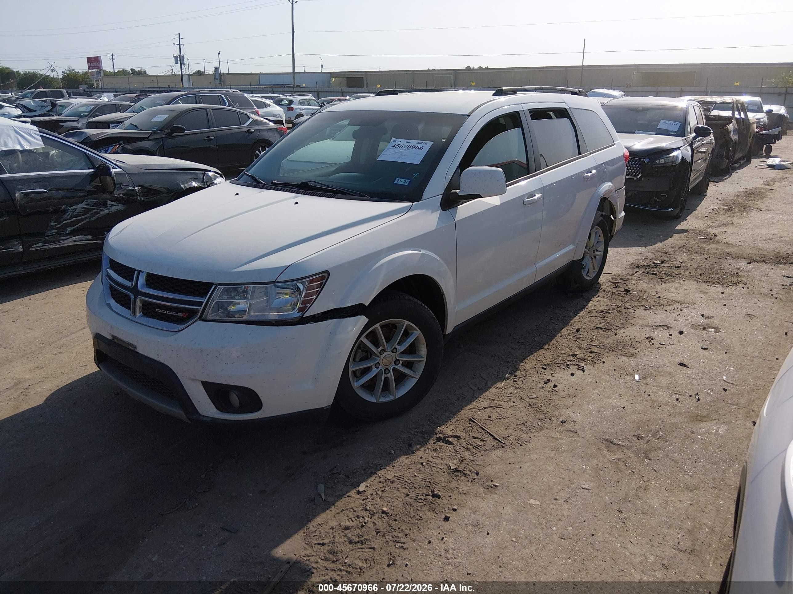 2014 Dodge Journey Sxt White vin: 3C4PDCBG5ET210909