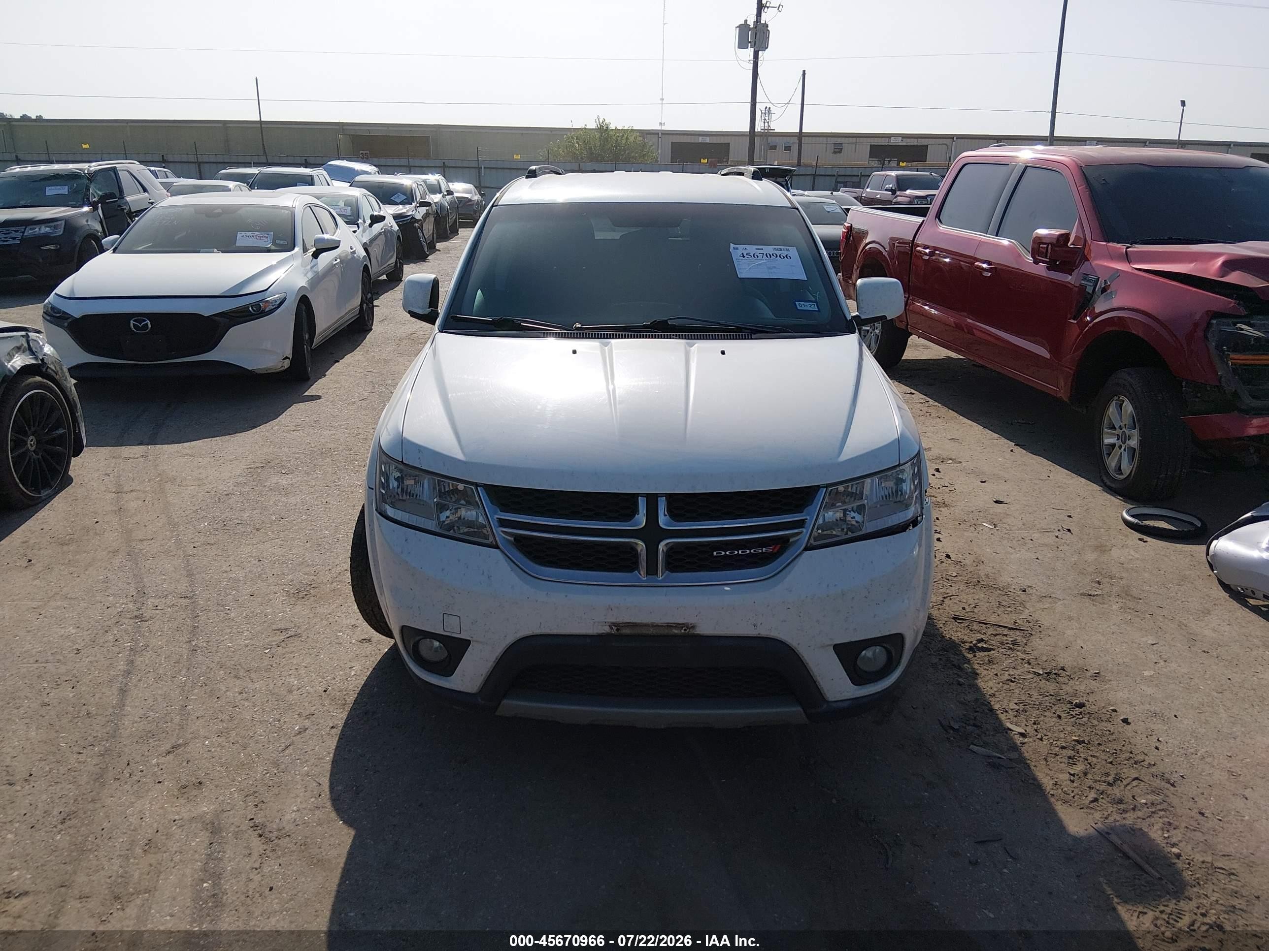 2014 Dodge Journey Sxt White vin: 3C4PDCBG5ET210909