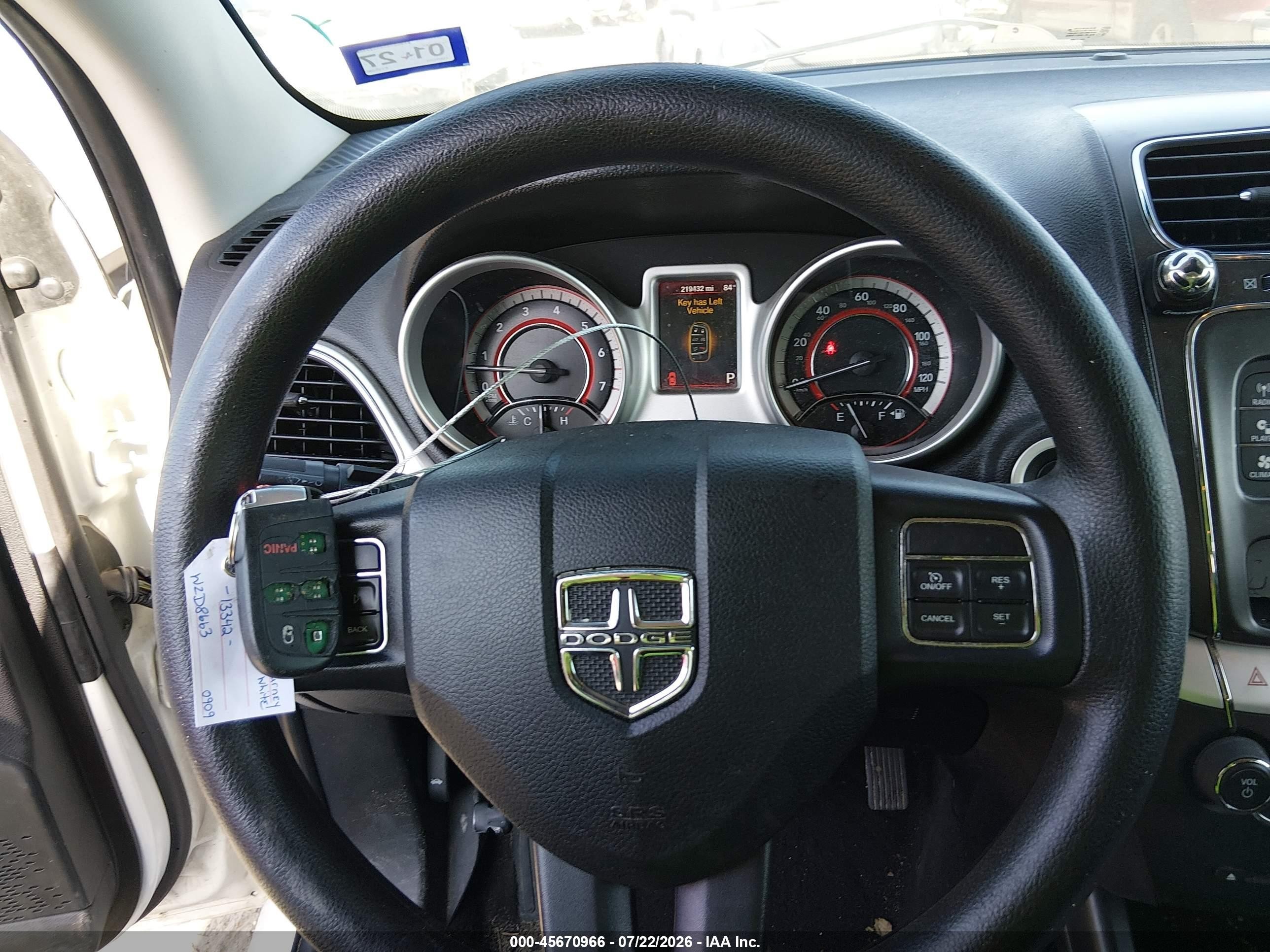 2014 Dodge Journey Sxt White vin: 3C4PDCBG5ET210909