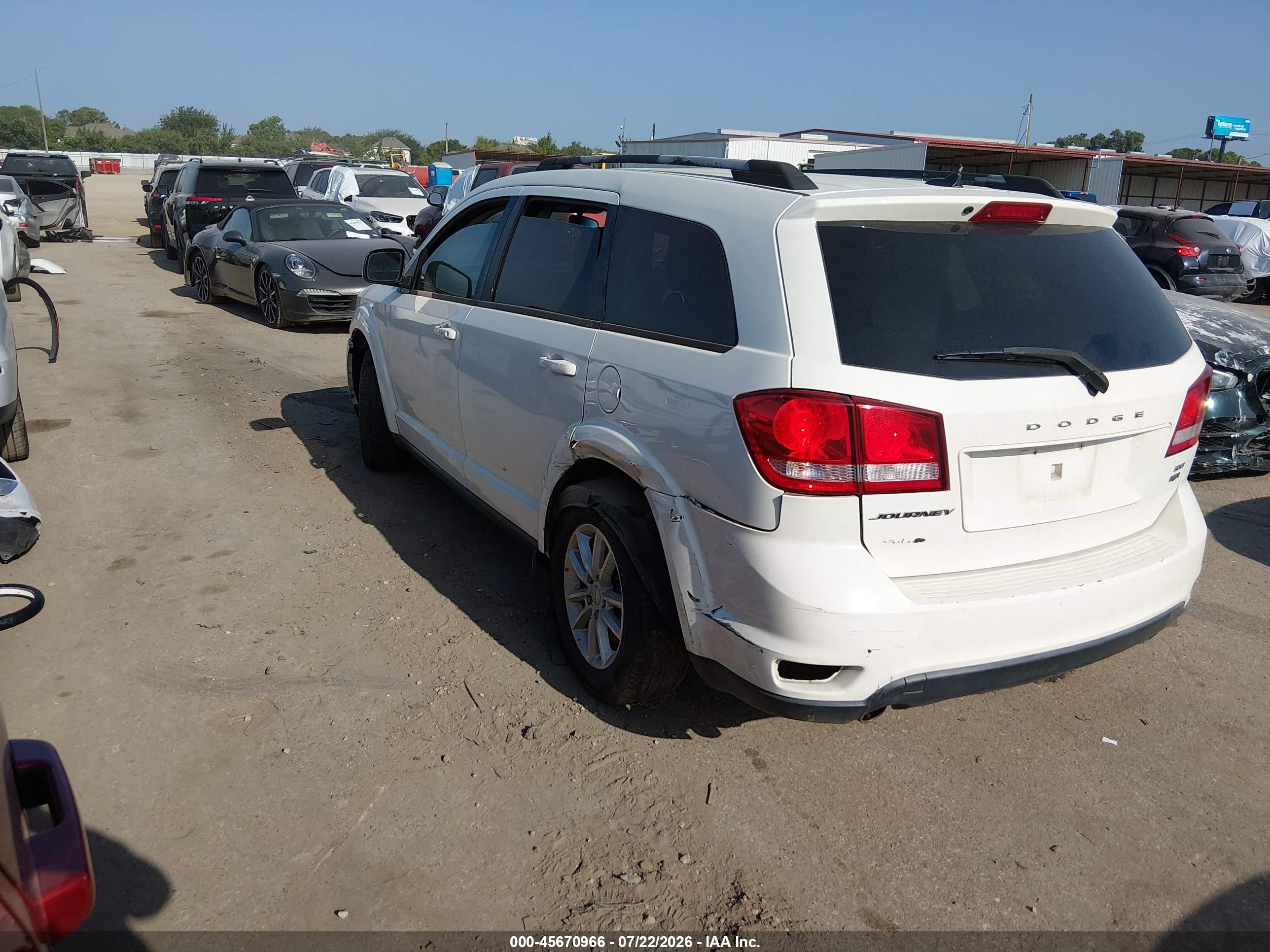2014 Dodge Journey Sxt White vin: 3C4PDCBG5ET210909