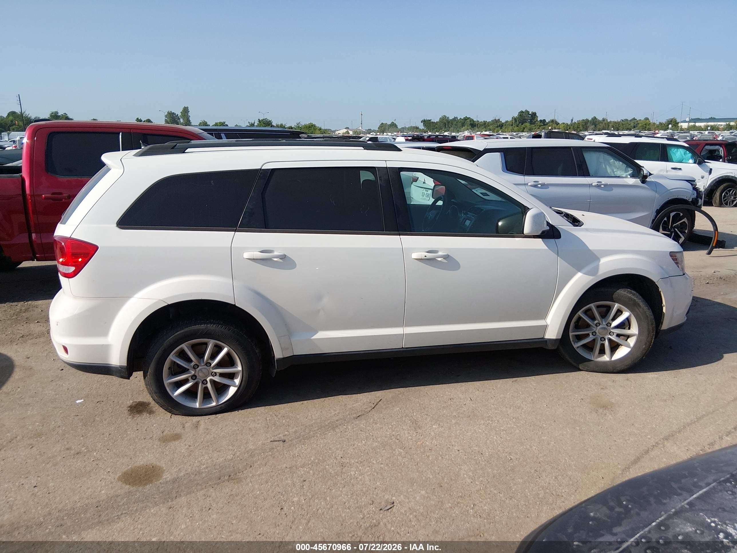 2014 Dodge Journey Sxt White vin: 3C4PDCBG5ET210909