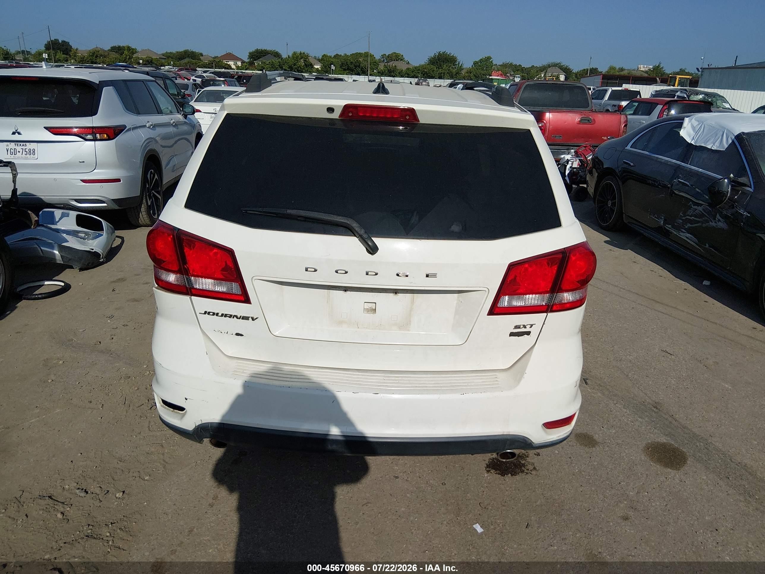 2014 Dodge Journey Sxt White vin: 3C4PDCBG5ET210909