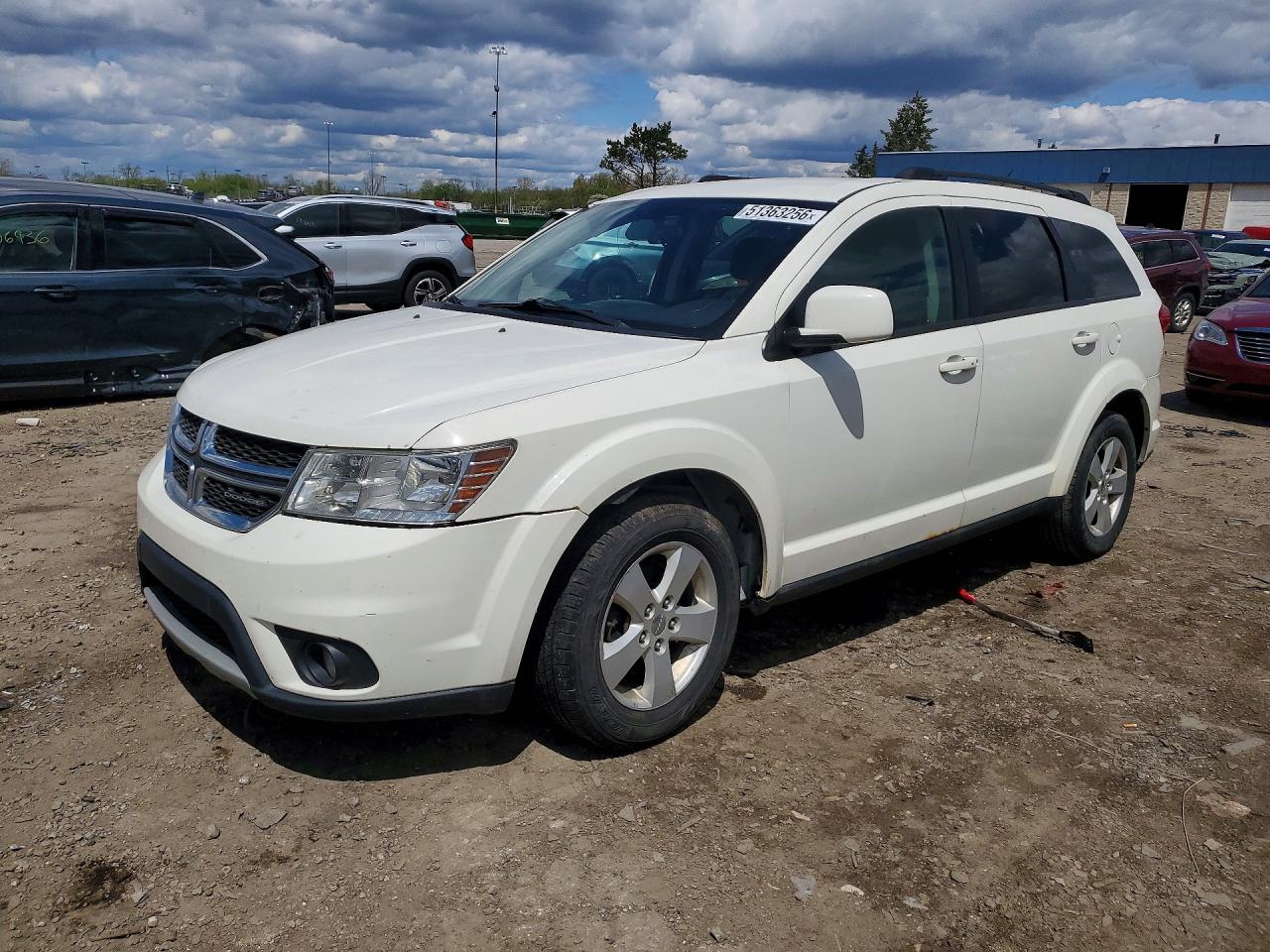 2012 Dodge Journey Sxt White vin: 3C4PDCBG6CT180316