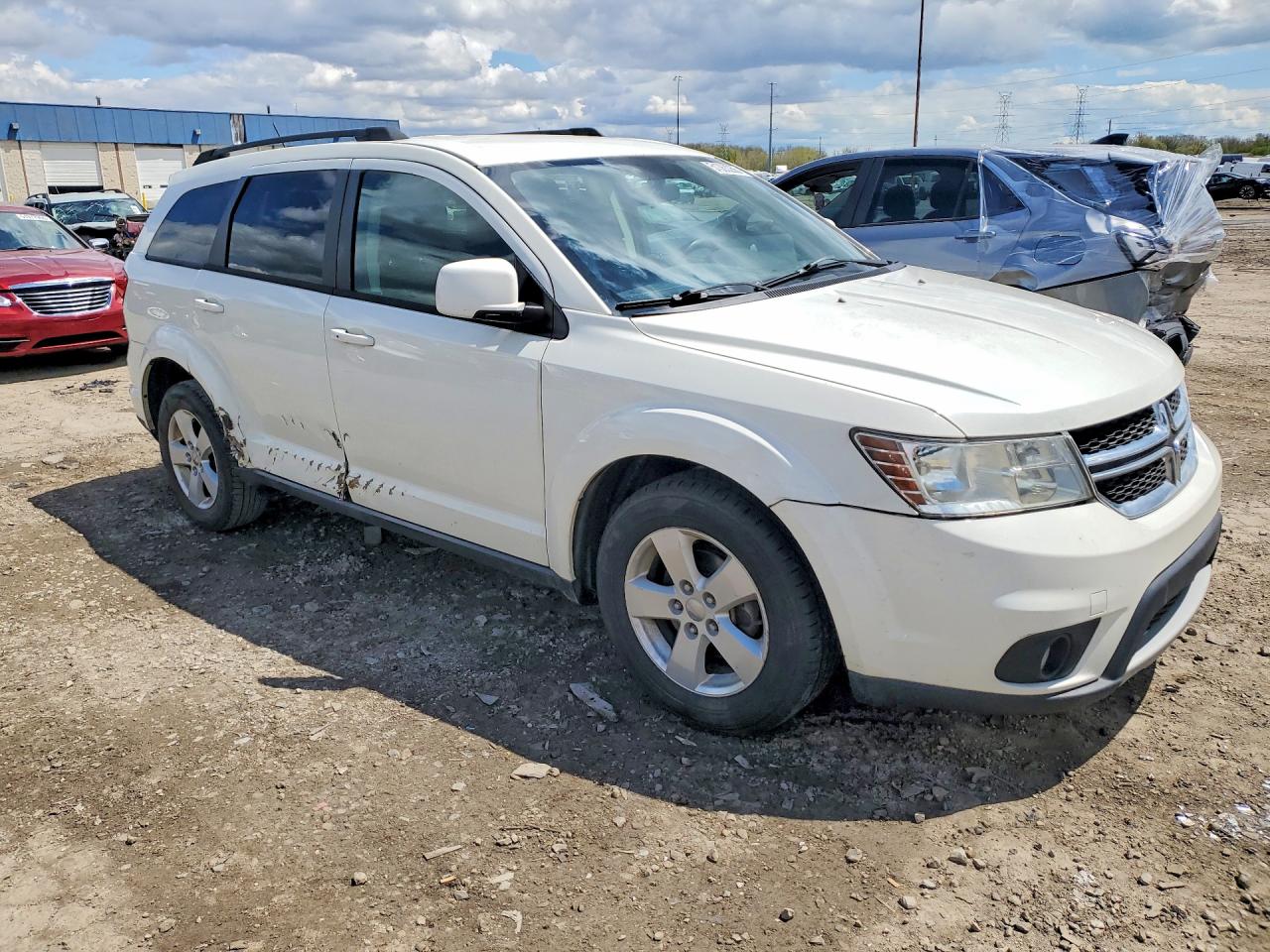 2012 Dodge Journey Sxt White vin: 3C4PDCBG6CT180316