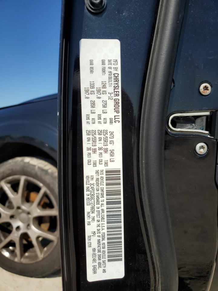 2012 Dodge Journey Sxt Black vin: 3C4PDCBG6CT270694