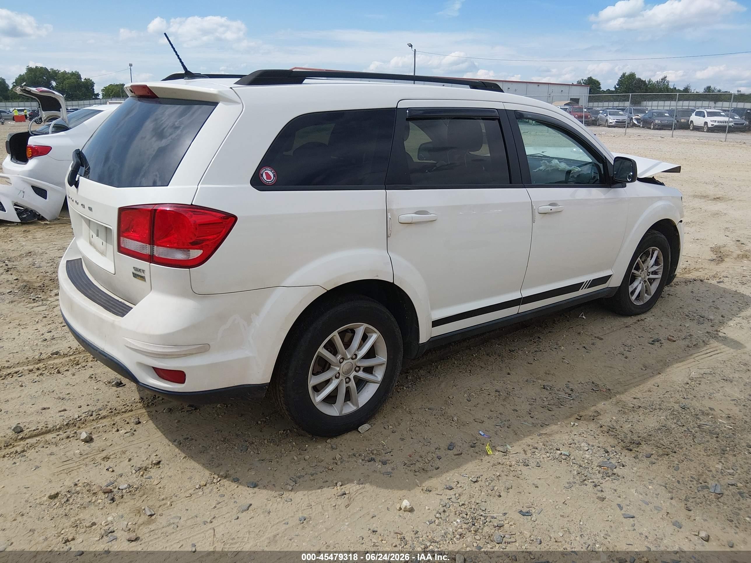 2013 Dodge Journey Sxt White vin: 3C4PDCBG6DT541318