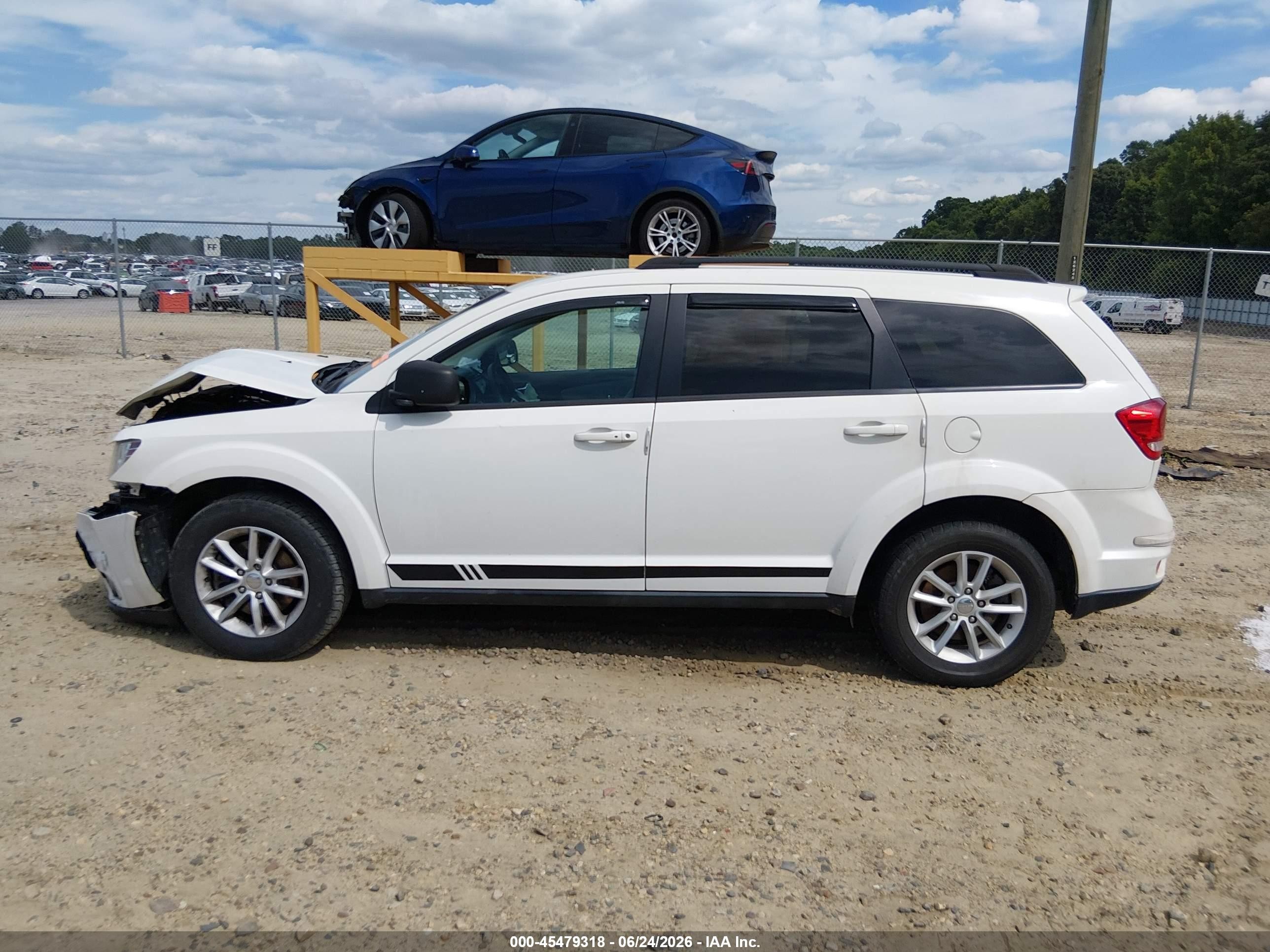 2013 Dodge Journey Sxt White vin: 3C4PDCBG6DT541318