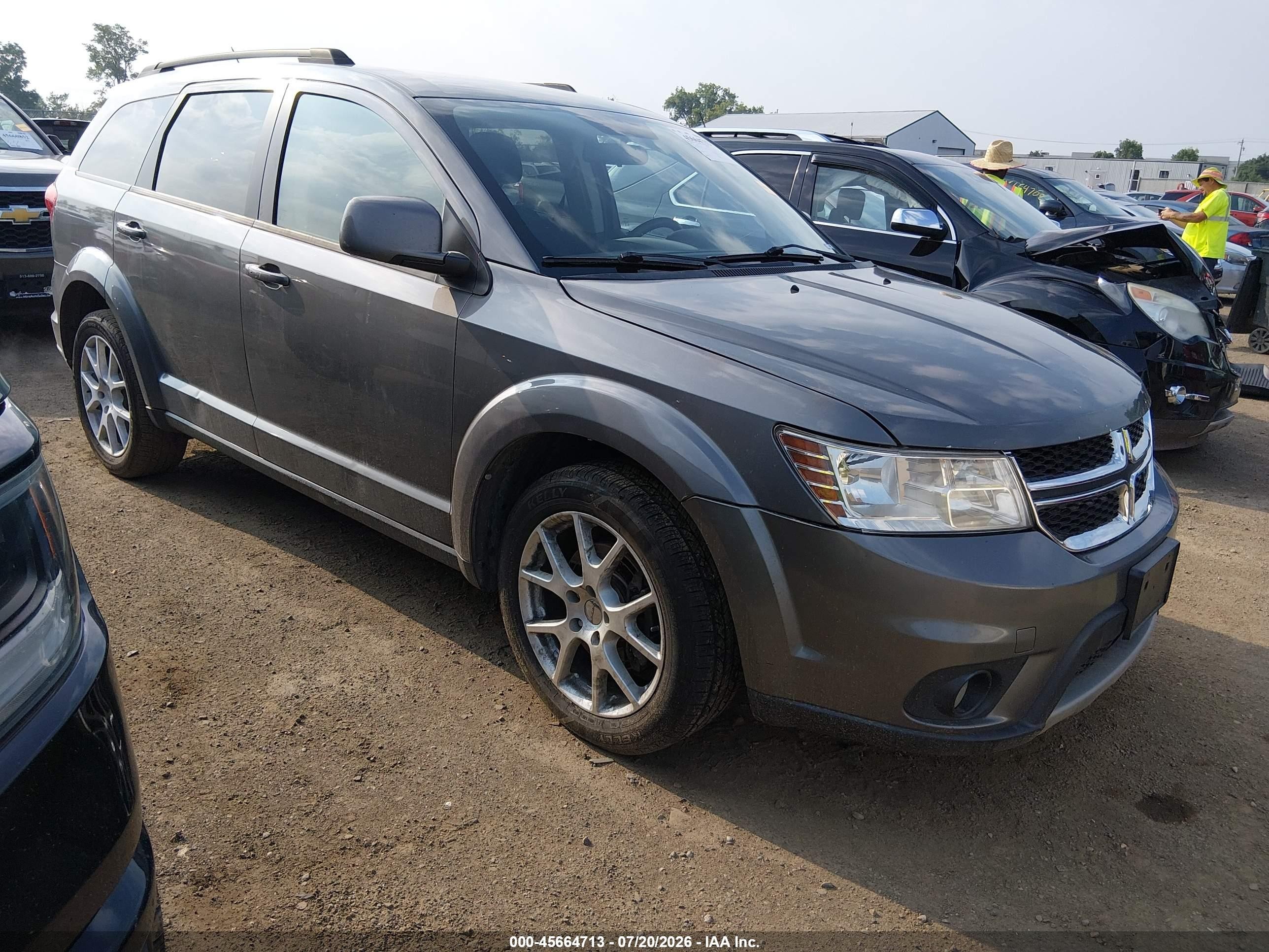 2013 Dodge Journey Sxt Gray vin: 3C4PDCBG6DT653262