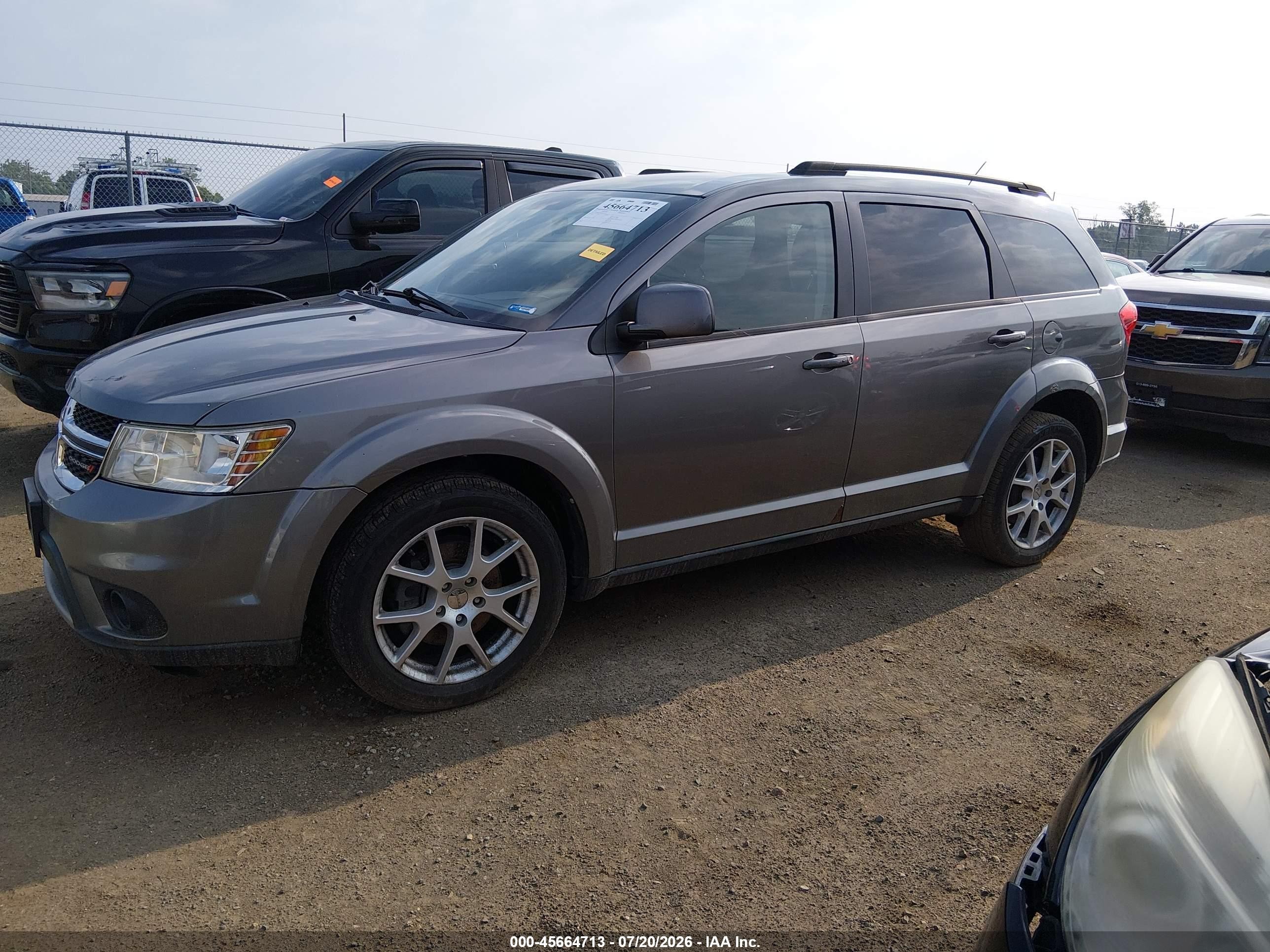 2013 Dodge Journey Sxt Gray vin: 3C4PDCBG6DT653262