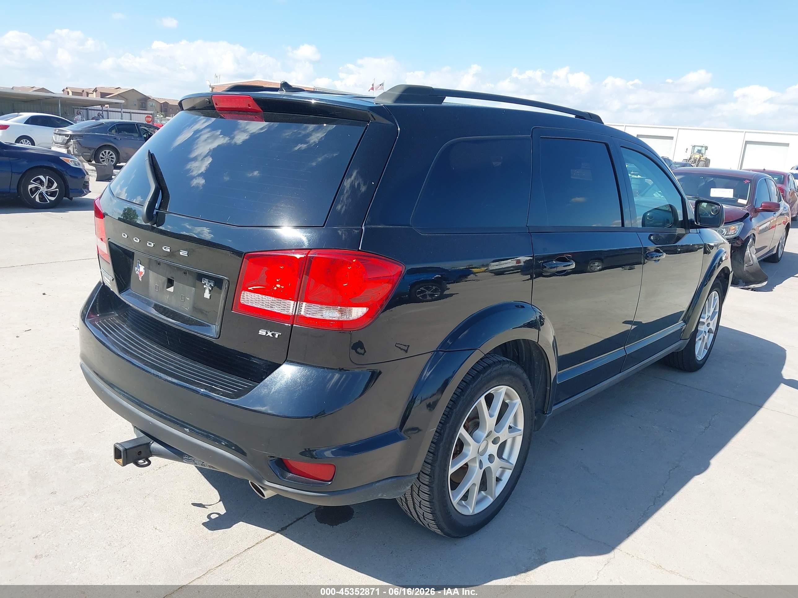 2014 Dodge Journey Sxt Black vin: 3C4PDCBG6ET122659