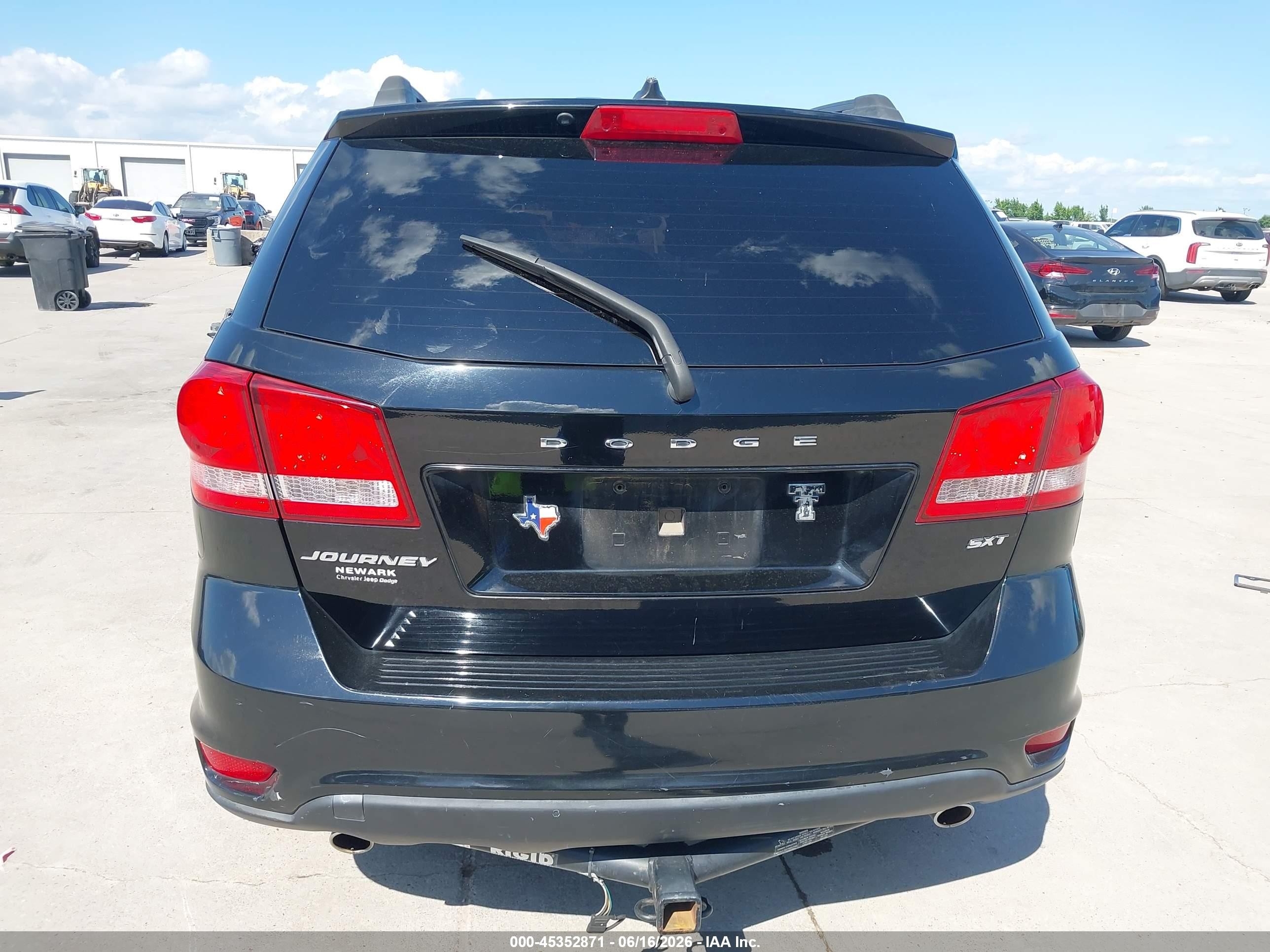 2014 Dodge Journey Sxt Black vin: 3C4PDCBG6ET122659