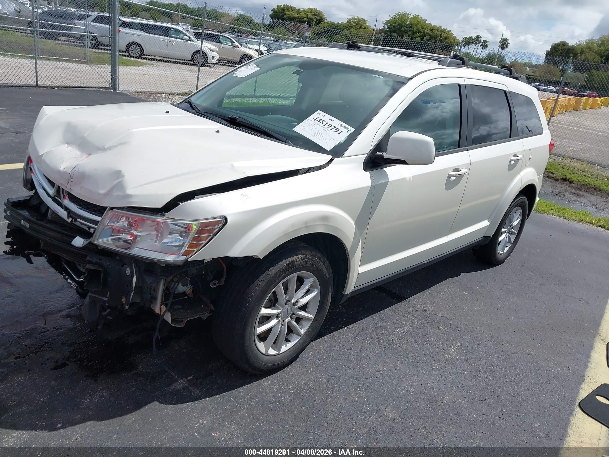 2015 Dodge Journey Sxt White vin: 3C4PDCBG6FT530984