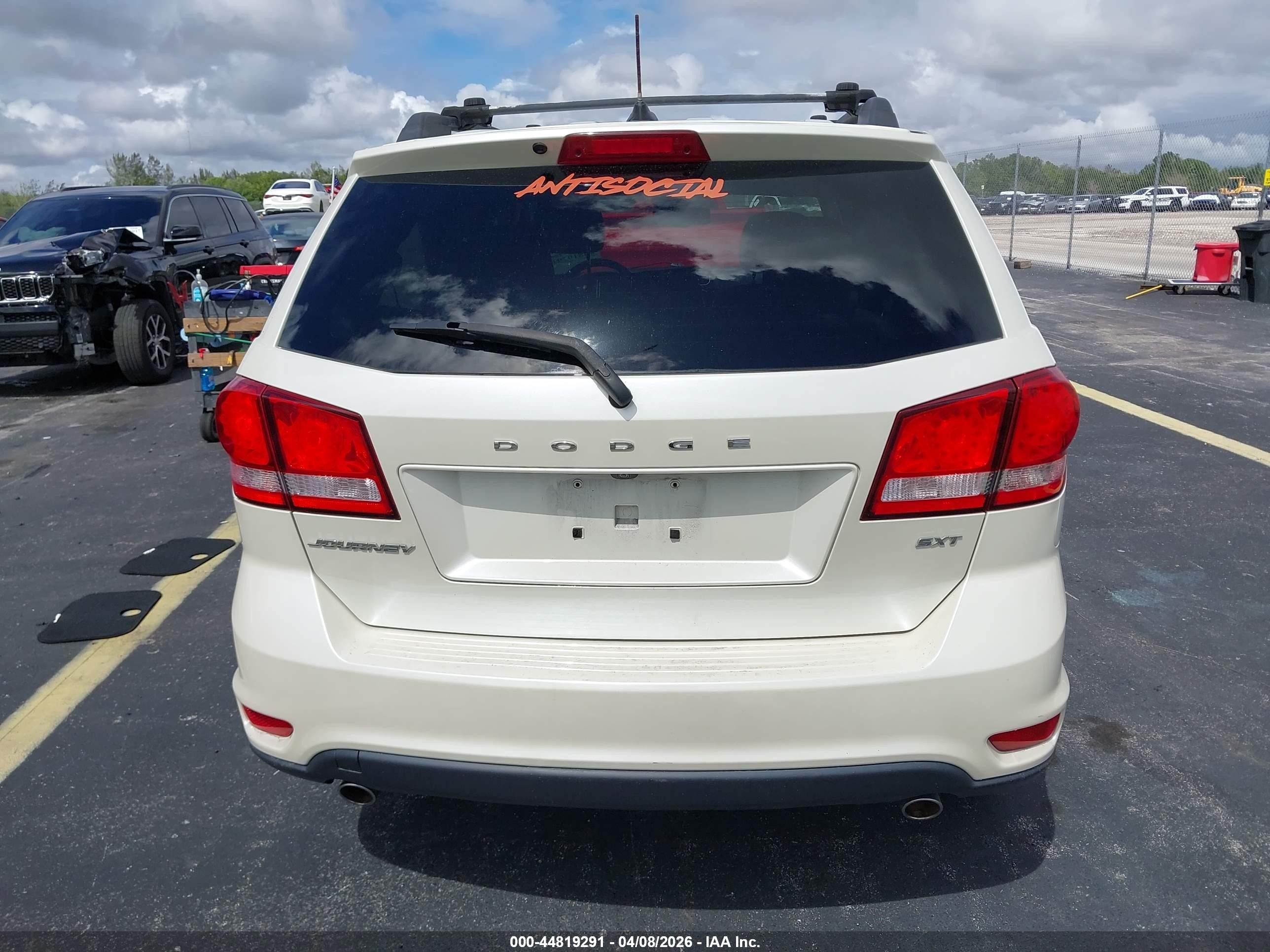 2015 Dodge Journey Sxt White vin: 3C4PDCBG6FT530984