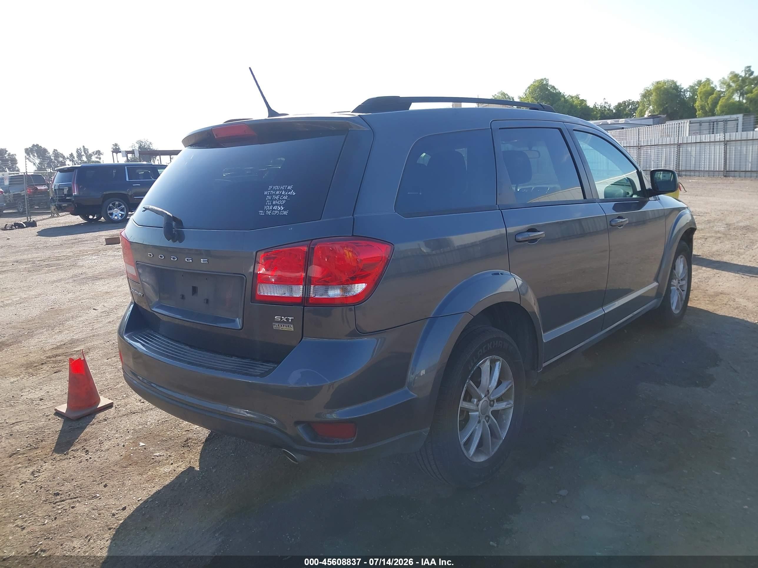 2015 Dodge Journey Sxt Gray vin: 3C4PDCBG6FT616621