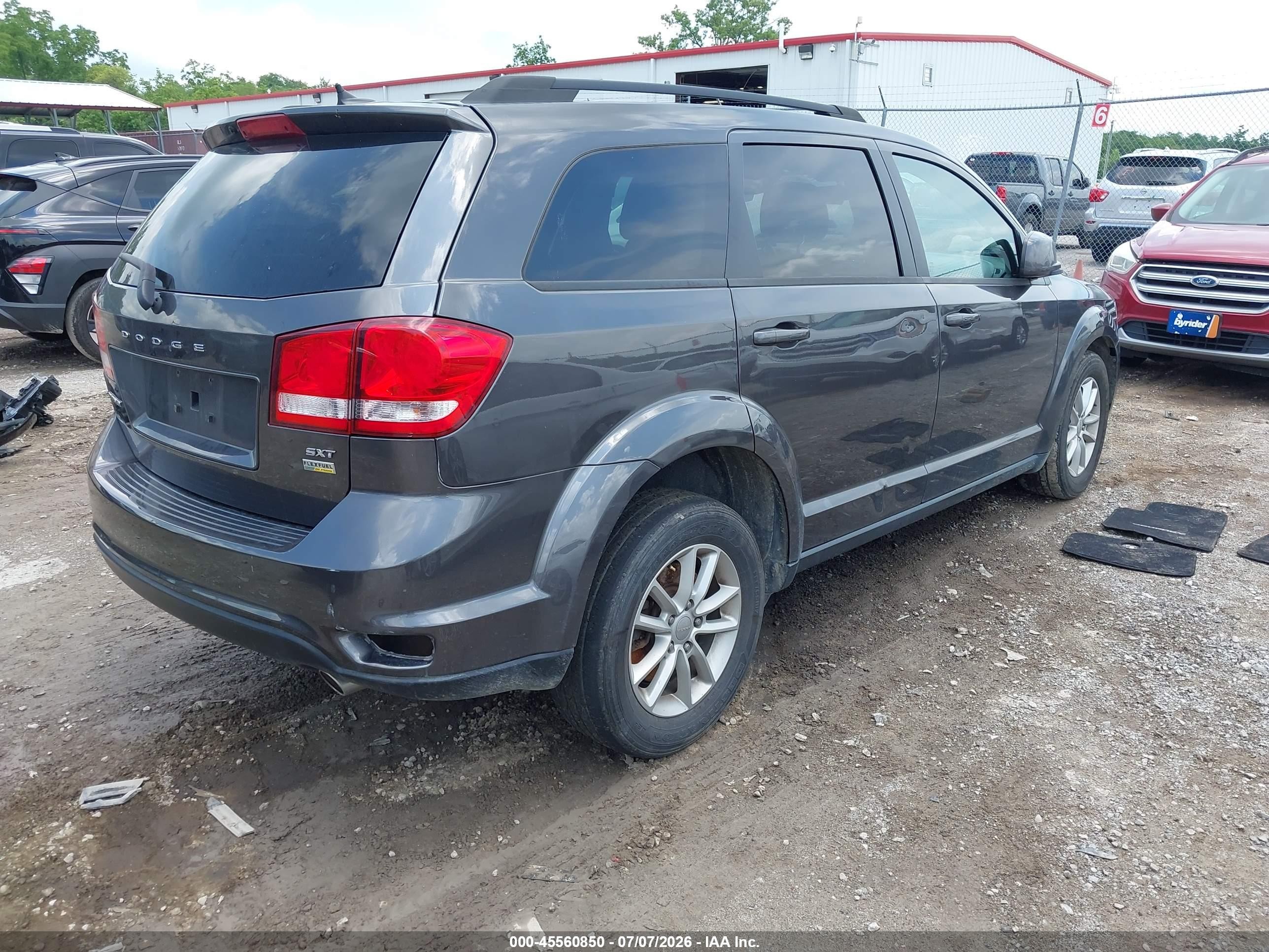 2015 Dodge Journey Sxt Gray vin: 3C4PDCBG6FT742834