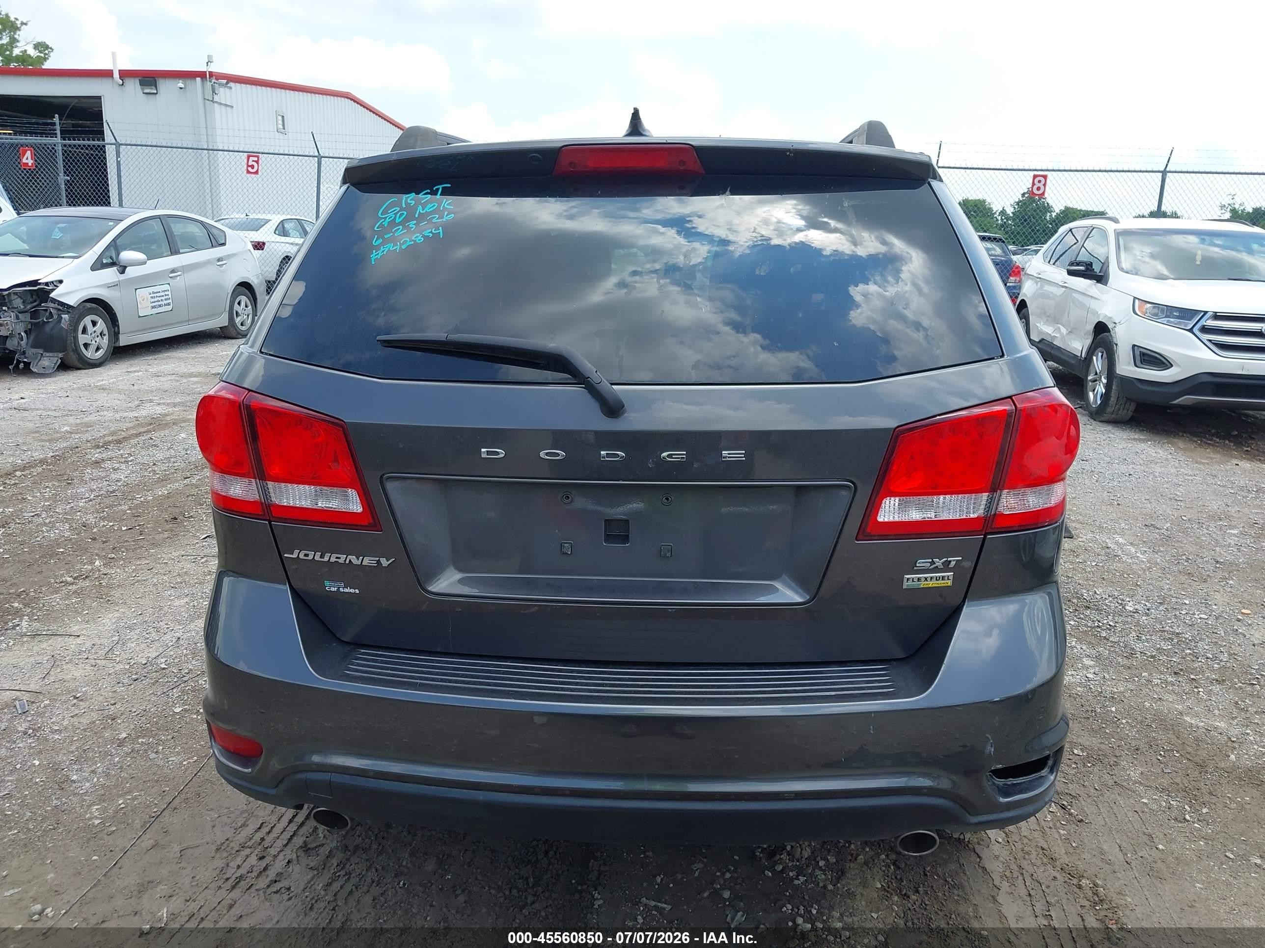 2015 Dodge Journey Sxt Gray vin: 3C4PDCBG6FT742834