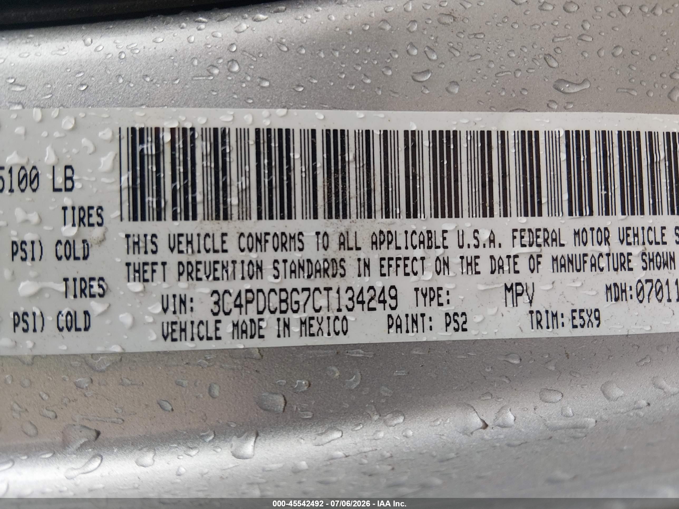 2012 Dodge Journey Sxt Silver vin: 3C4PDCBG7CT134249