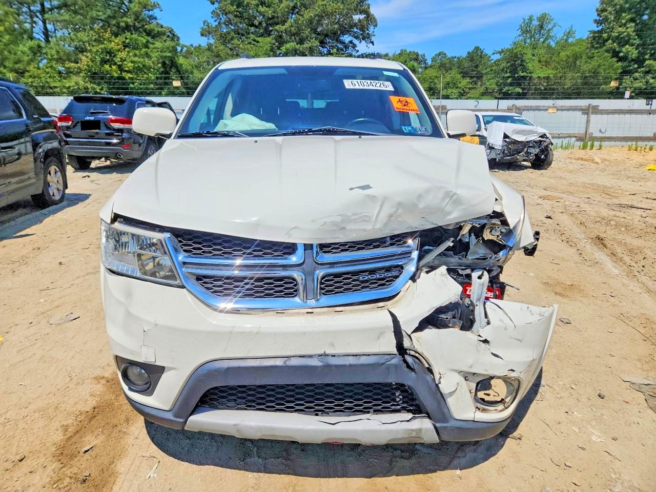 2012 Dodge Journey Sxt White vin: 3C4PDCBG7CT174282