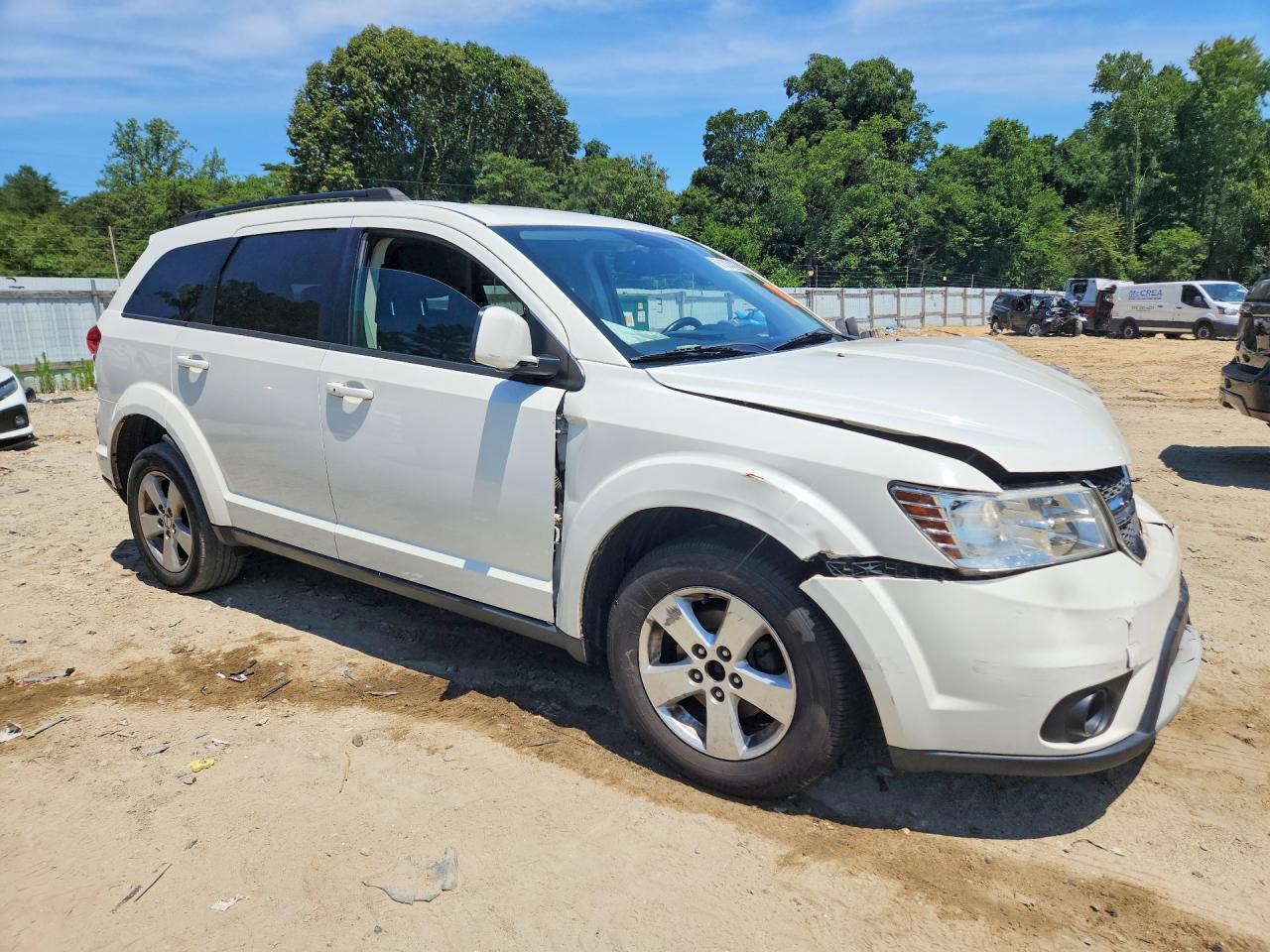 2012 Dodge Journey Sxt White vin: 3C4PDCBG7CT174282