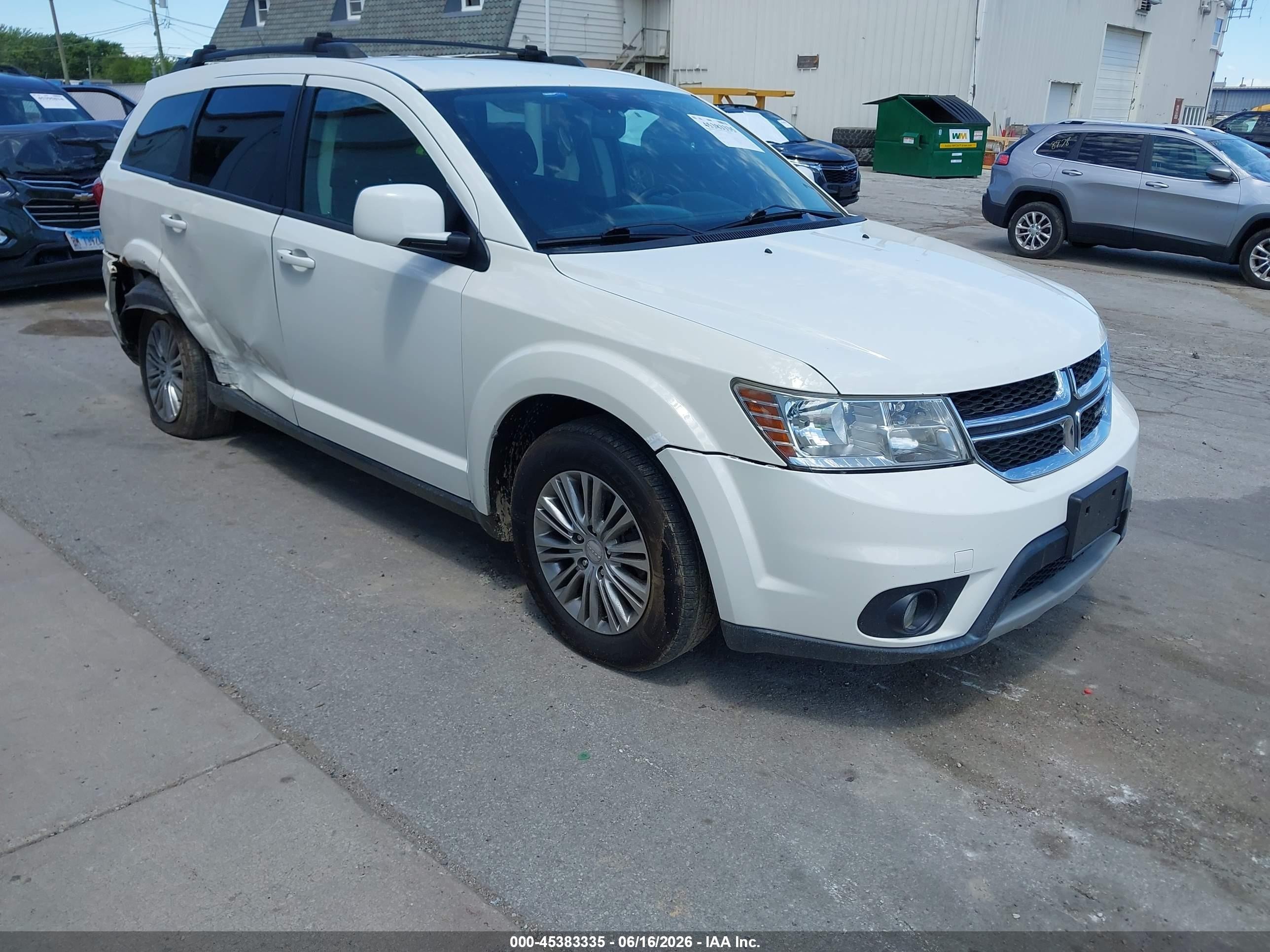 2012 Dodge Journey Sxt White vin: 3C4PDCBG7CT395106