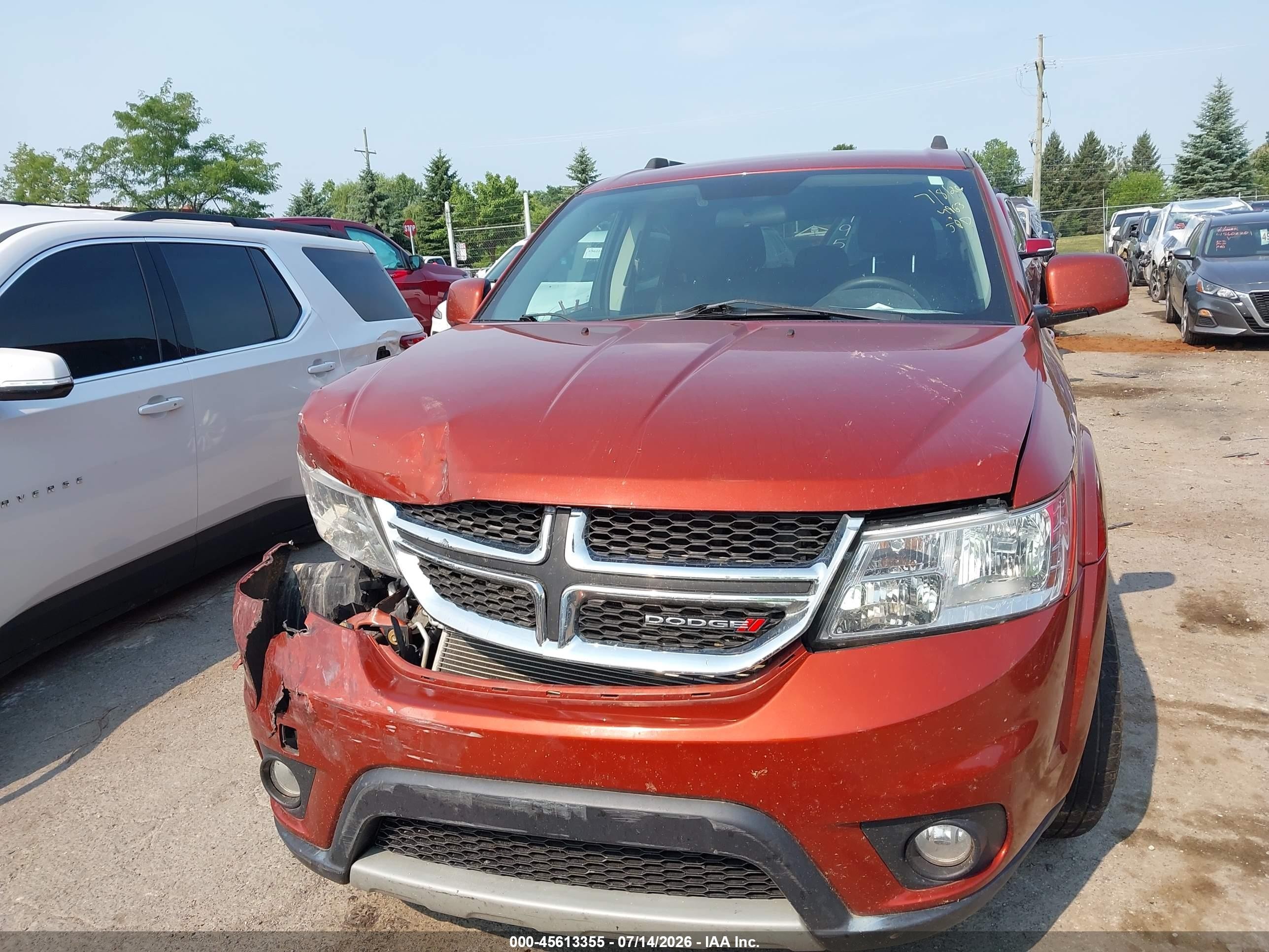 2013 Dodge Journey Sxt Orange vin: 3C4PDCBG7DT564963