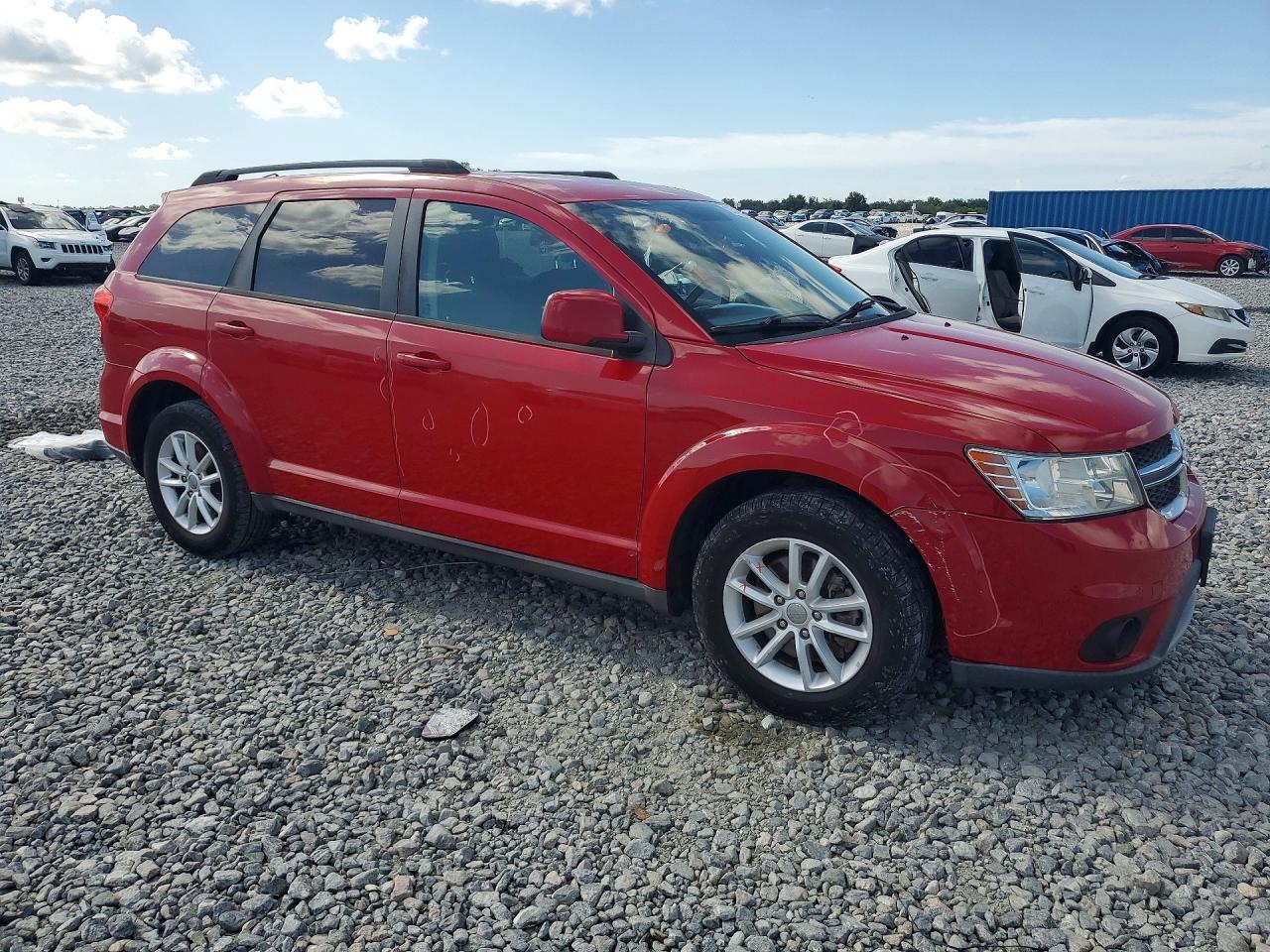 2013 Dodge Journey Sxt Red vin: 3C4PDCBG7DT614048
