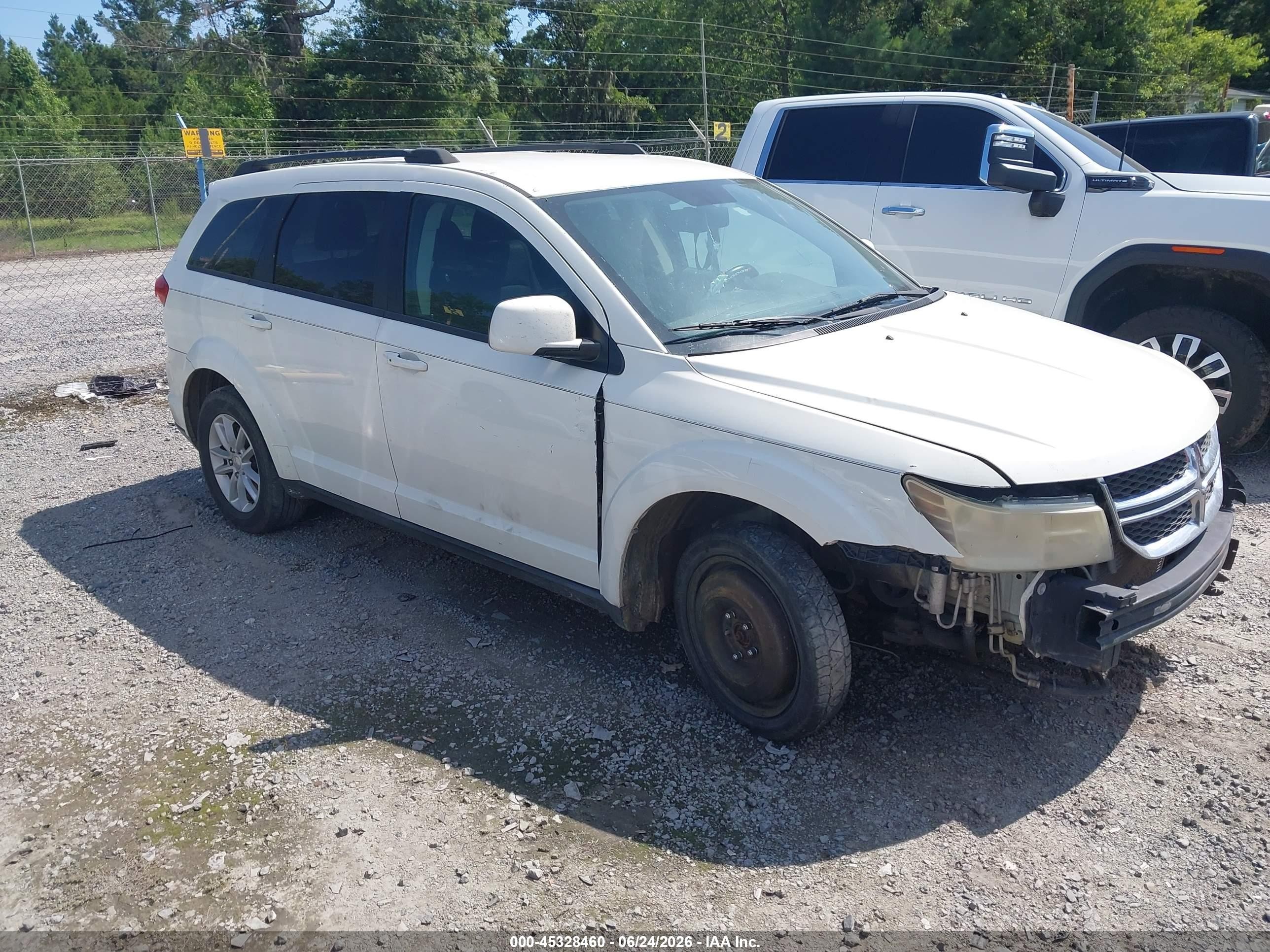 2013 Dodge Journey Sxt White vin: 3C4PDCBG7DT705529