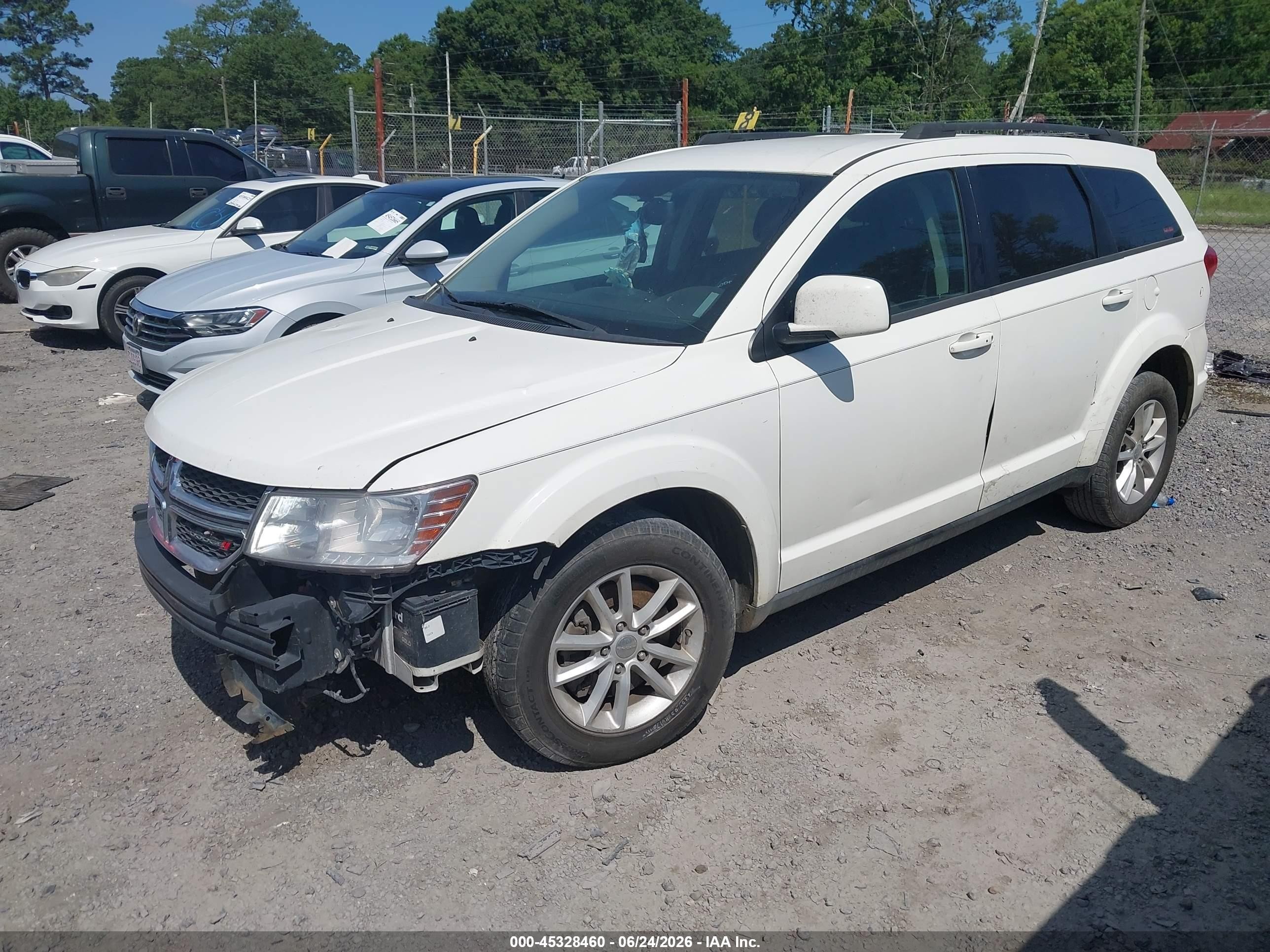 2013 Dodge Journey Sxt White vin: 3C4PDCBG7DT705529