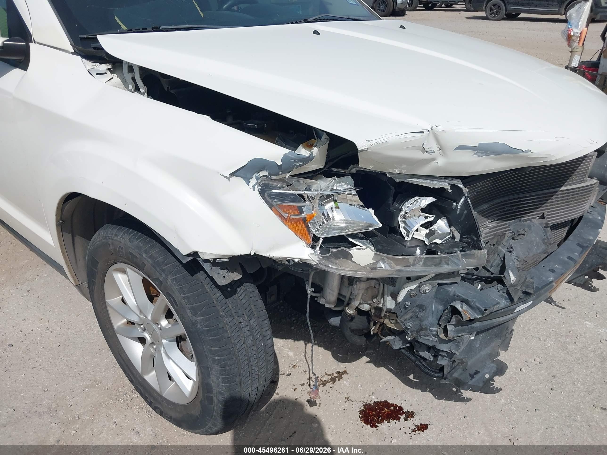 2014 Dodge Journey Sxt Белый vin: 3C4PDCBG7ET126803
