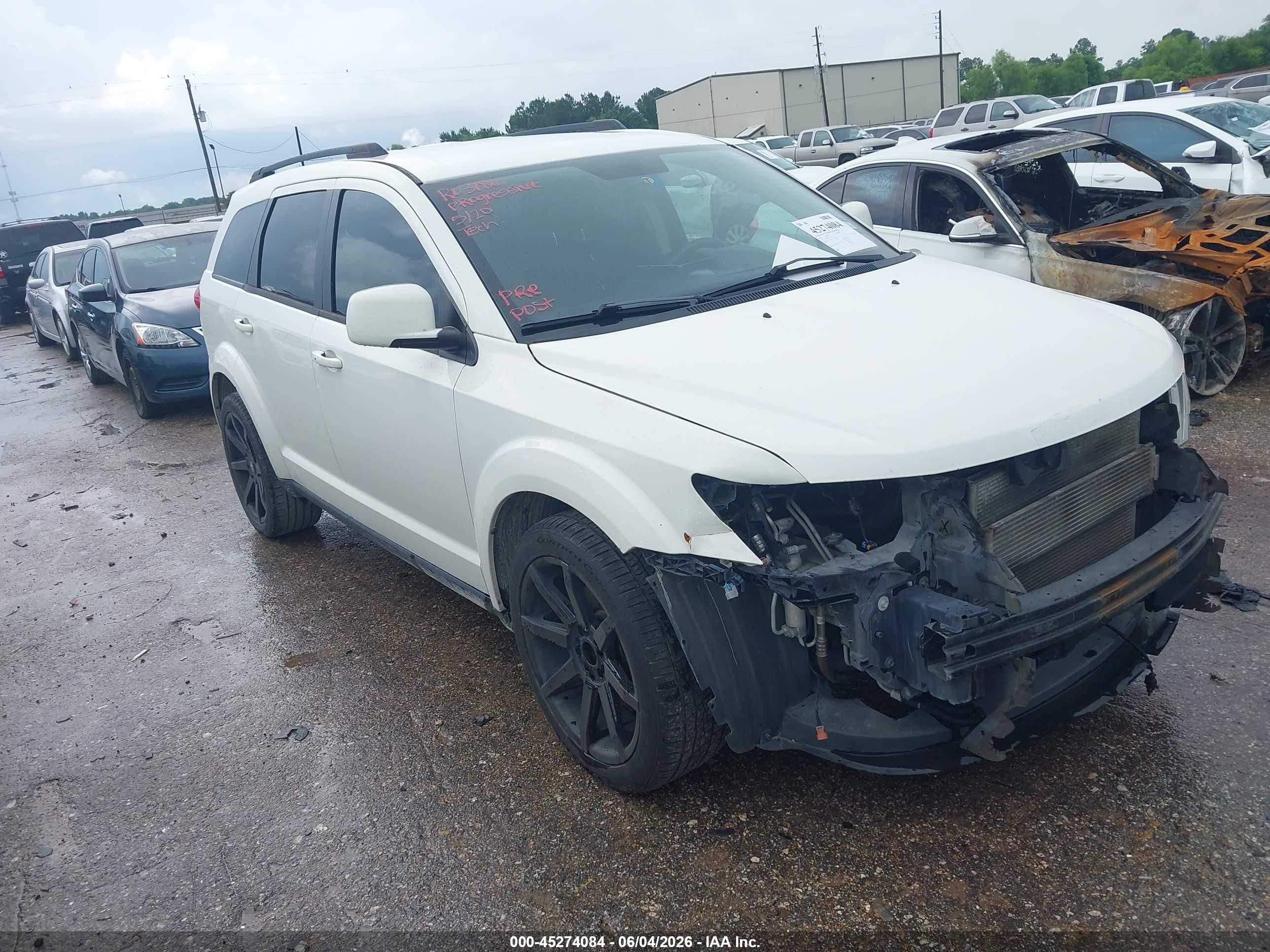2014 Dodge Journey Sxt White vin: 3C4PDCBG7ET176312