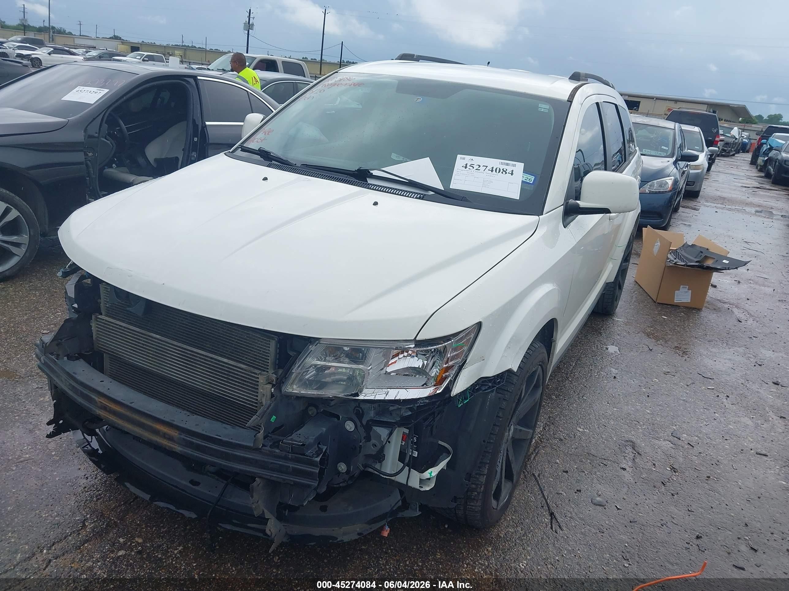 2014 Dodge Journey Sxt Белый vin: 3C4PDCBG7ET176312